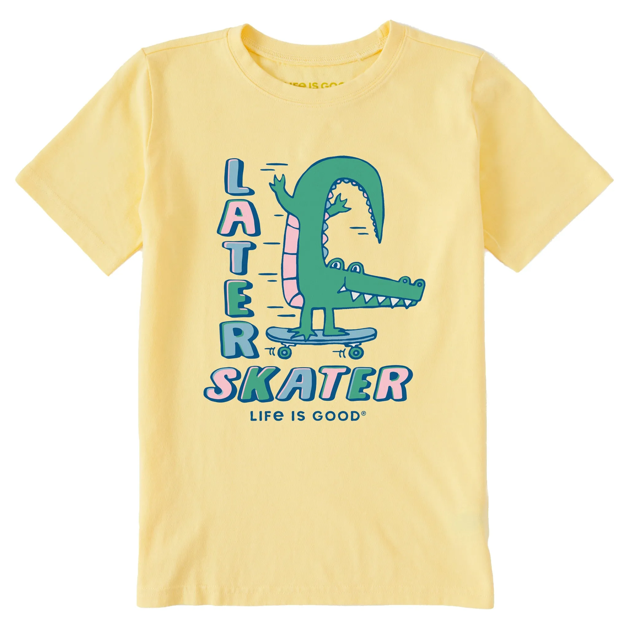 Kids Later Skater Alligator Short Sleeve Crusher Tee Life is Good