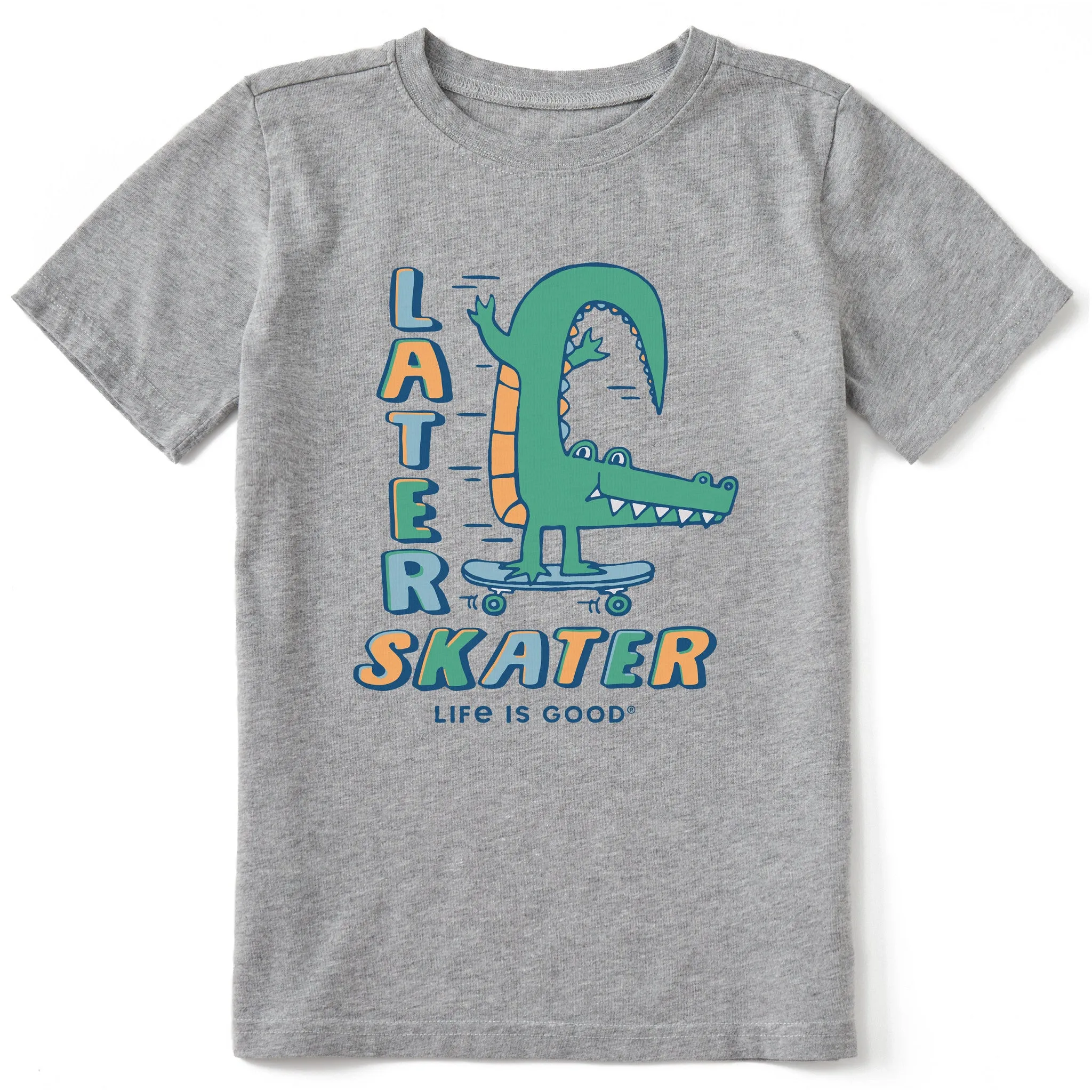 Kids Later Skater Alligator Short Sleeve Crusher Tee Life is Good