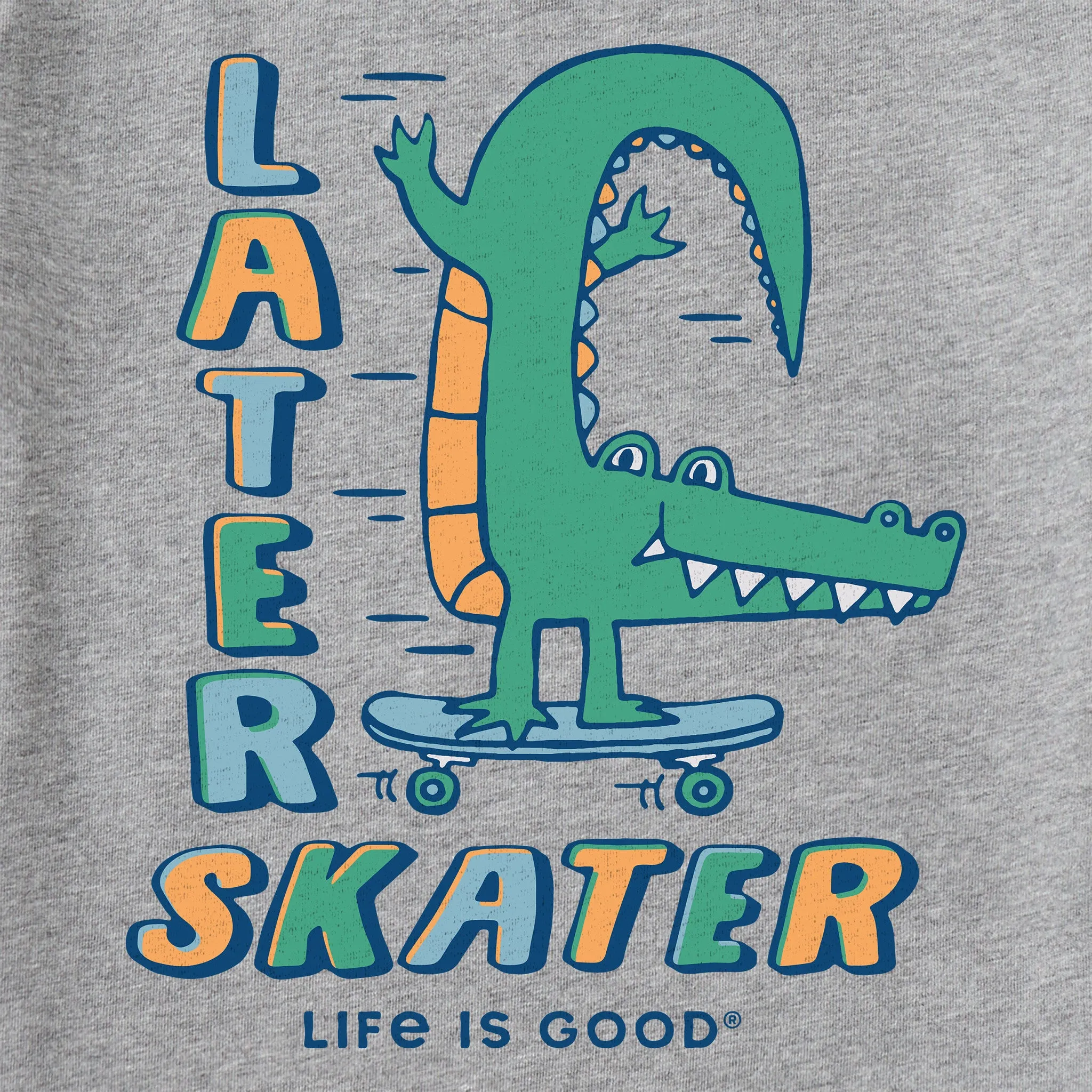Kids Later Skater Alligator Short Sleeve Crusher Tee Life is Good