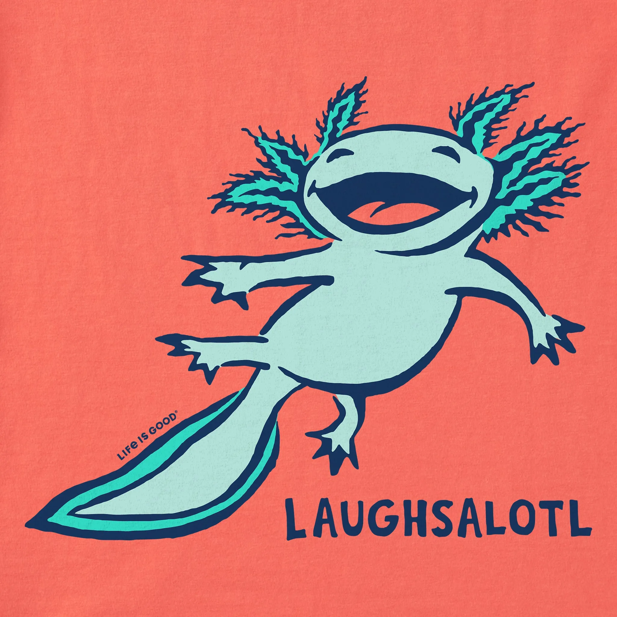 Kids Laughsalotl Short Sleeve Crusher Tee Life is Good