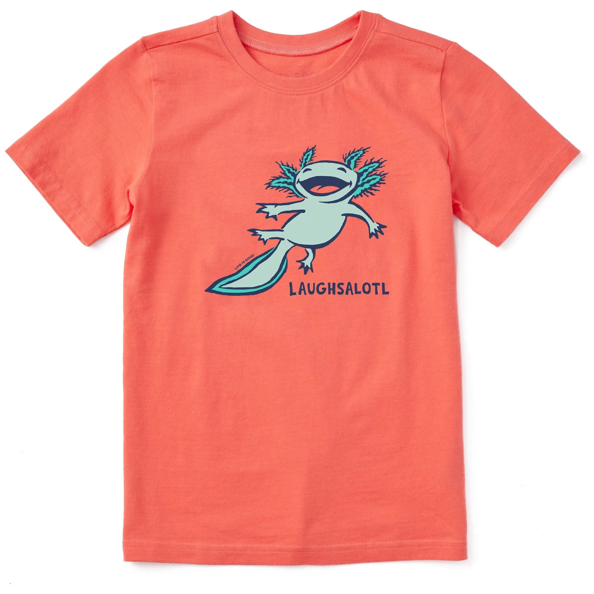 Kids Laughsalotl Short Sleeve Crusher Tee Life is Good