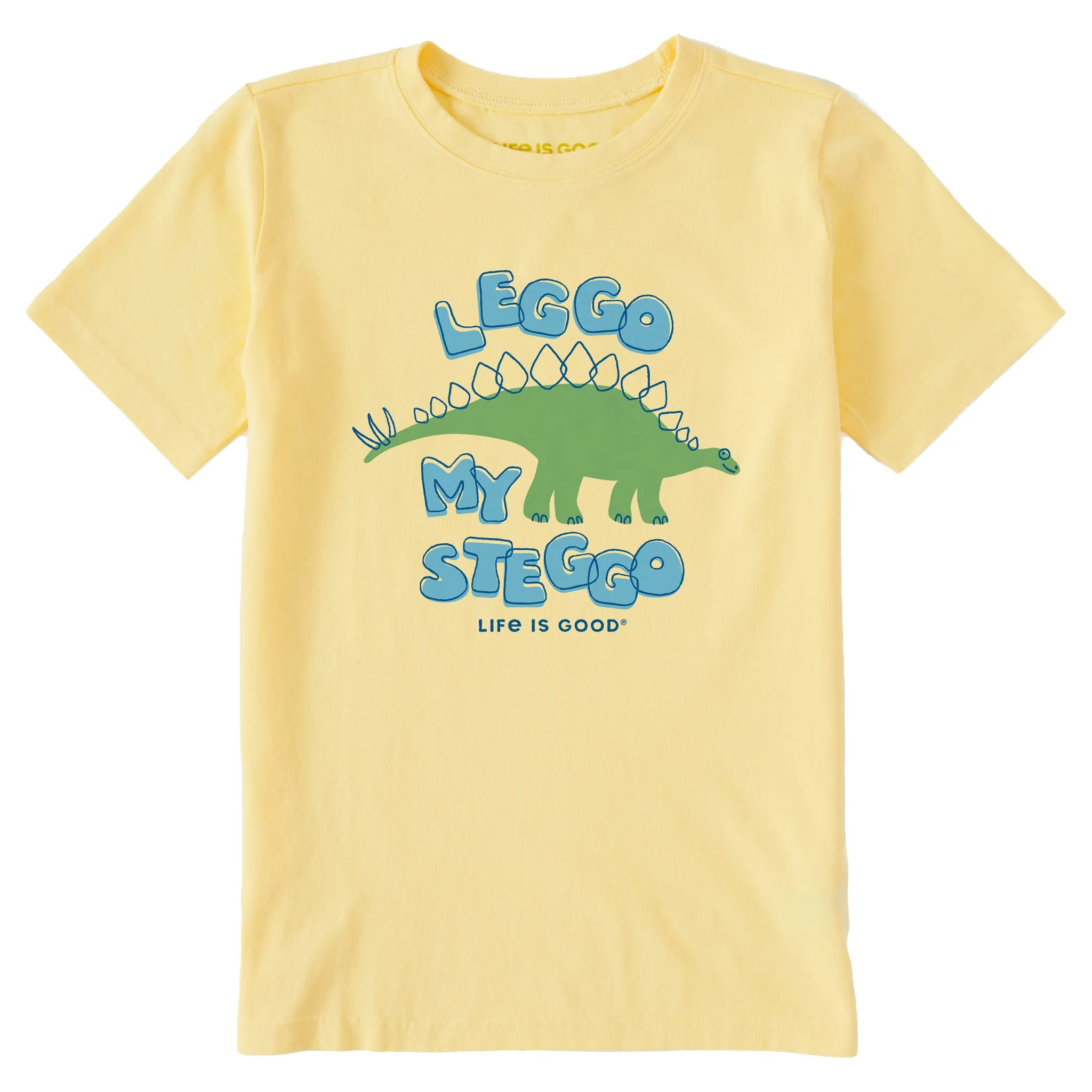 Kids Leggo My Steggo Stegosaurus Short Sleeve Crusher Tee Life is Good
