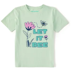 Kids Let it Bee Flowers Short Sleeve Crusher Tee Life is Good