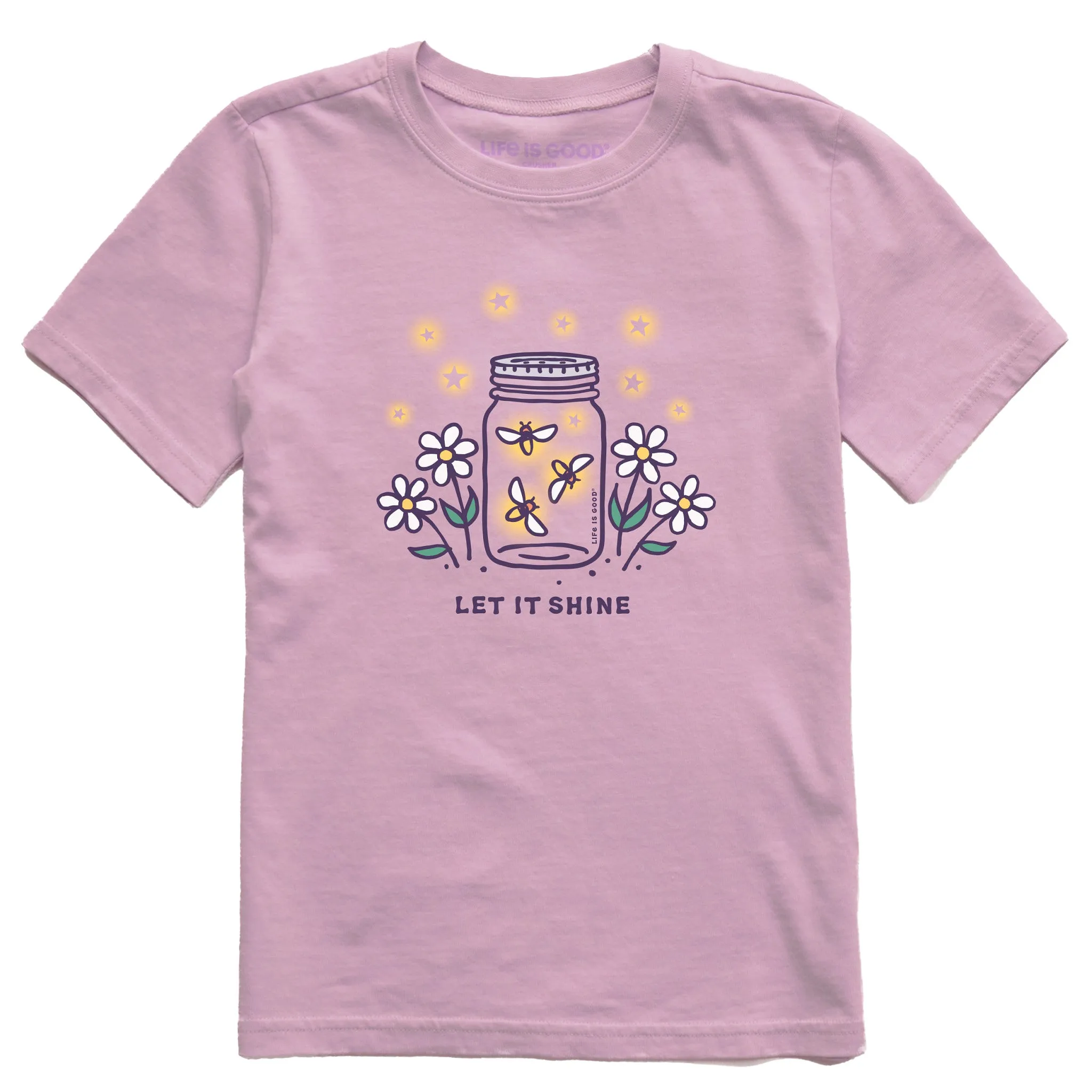 Kids Let it Shine Jar Short Sleeve Crusher Tee Life is Good