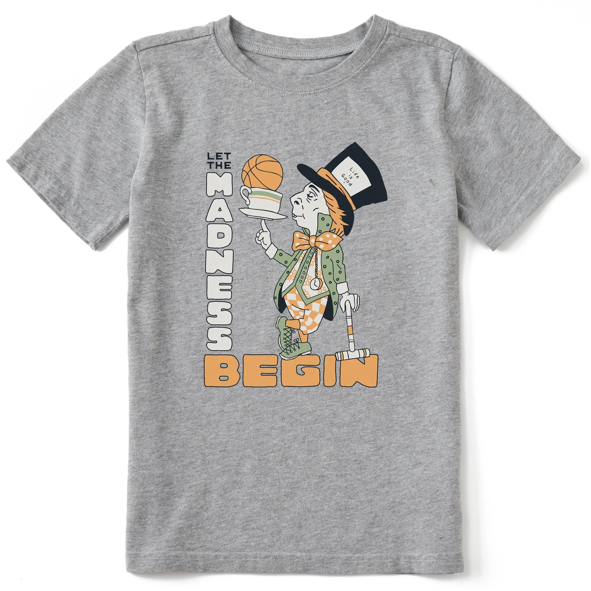 Kids Let the Madness Begin Short Sleeve Crusher Tee Life is Good