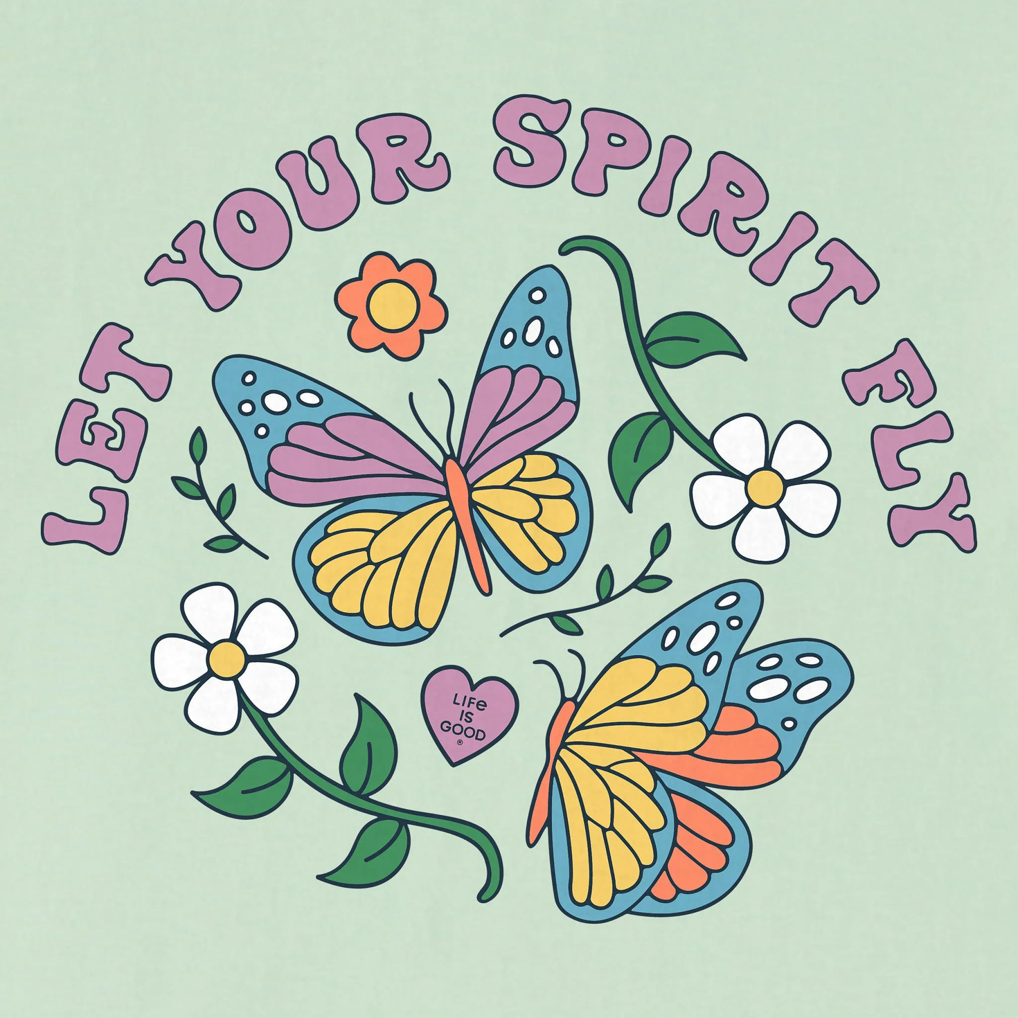 Kids Let Your Spirit Fly Short Sleeve Crusher Tee Life is Good