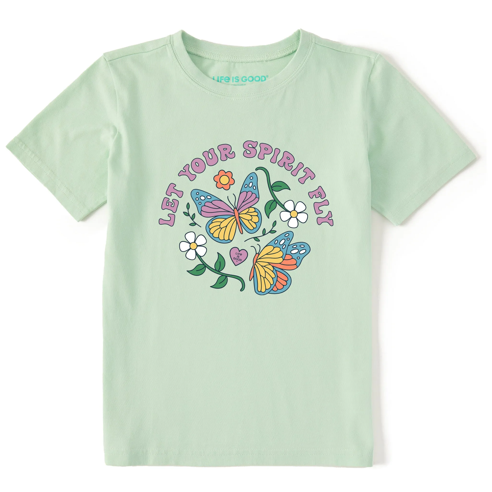 Kids Let Your Spirit Fly Short Sleeve Crusher Tee Life is Good