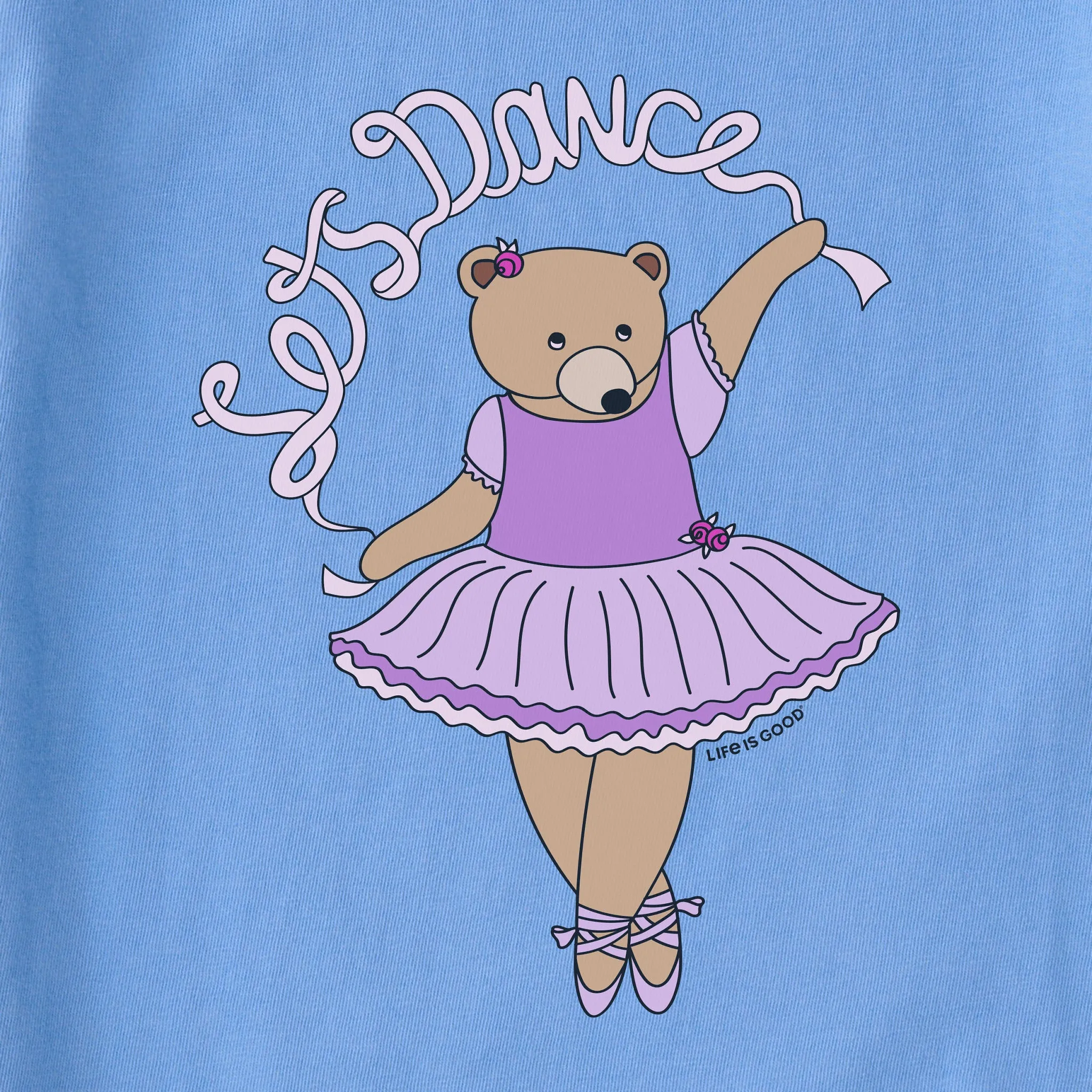 Kids Lets Dance Ballet Bear Short Sleeve Crusher Tee Life is Good