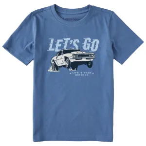 Kids Let's Go Drag Race Car Short Sleeve Crusher Tee Life is Good
