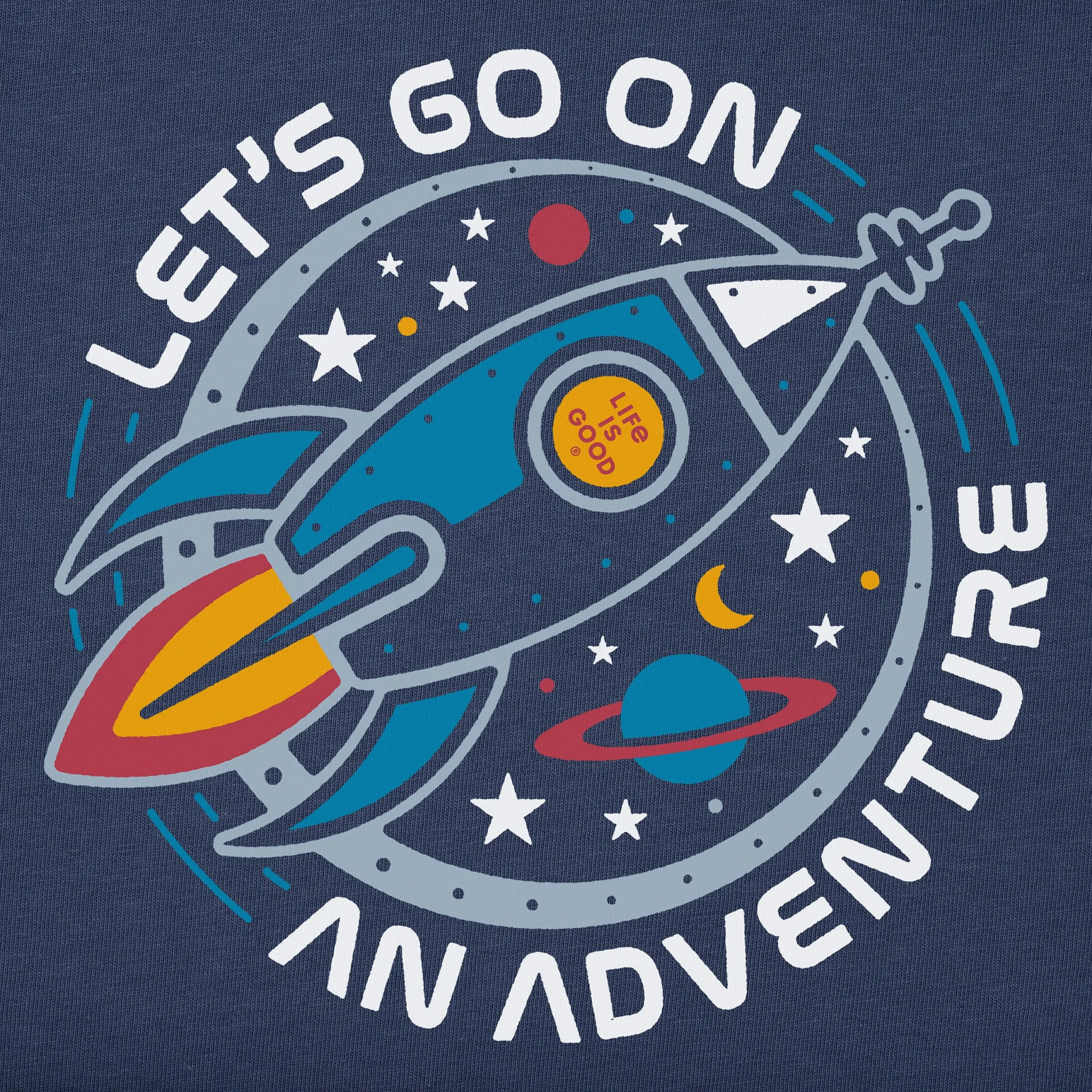 Kids Let's Go on an Adventure Short Sleeve Crusher Tee Life is Good