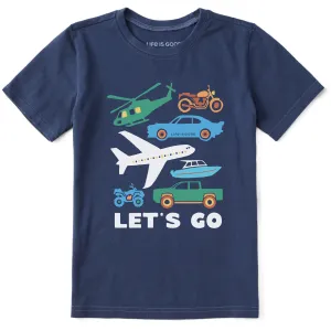Kids Let's Go Vehicles Short Sleeve Crusher Tee Life is Good