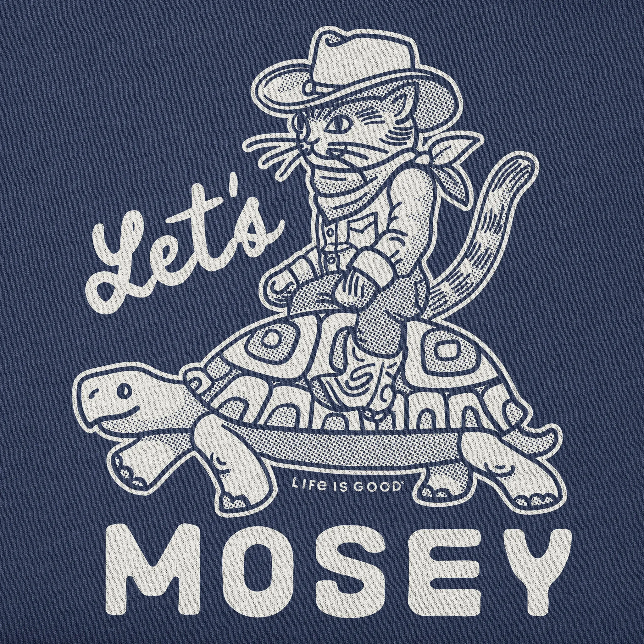 Kids Let's Mosey Cowboy Cat Short Sleeve Crusher Tee Life is Good