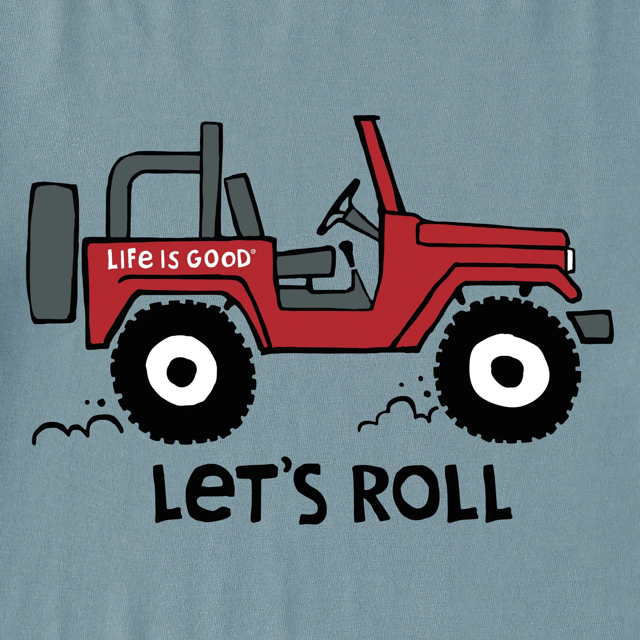 Kids Let's Roll ATV Short Sleeve Crusher Tee Life is Good