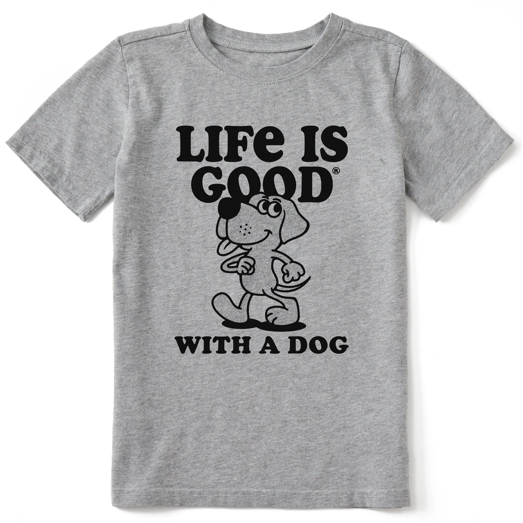 Kids Life is Good With a Dog Short Sleeve Crusher Tee Life is Good