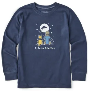 Kids Life is Stellar Jake and Rocket Long Sleeve Crusher Tee Life is Good
