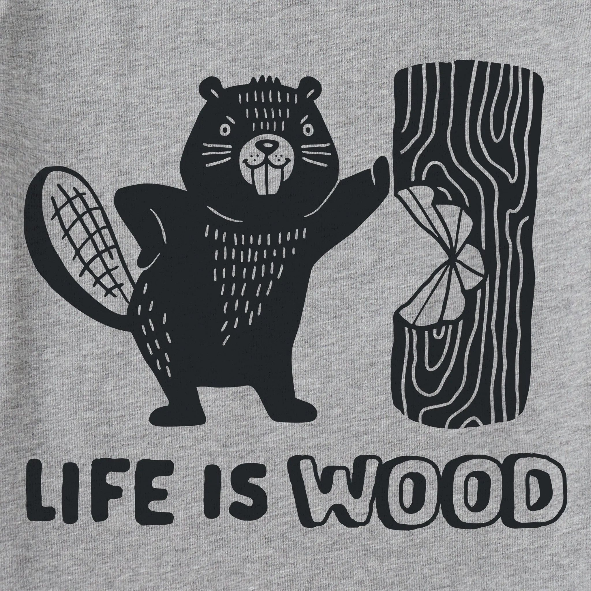Kids Life is Wood Beaver Short Sleeve Crusher Tee Life is Good