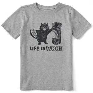 Kids Life is Wood Beaver Short Sleeve Crusher Tee Life is Good
