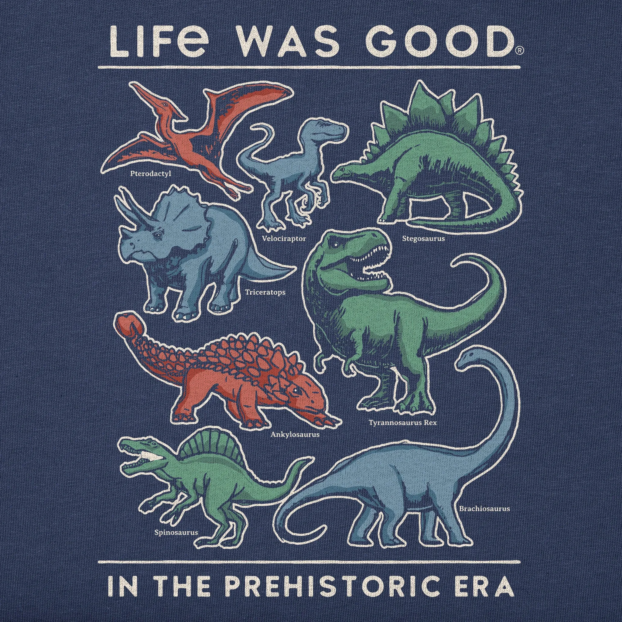 Kids Life was Good Prehistoric Era Short Sleeve Crusher Tee Life is Good
