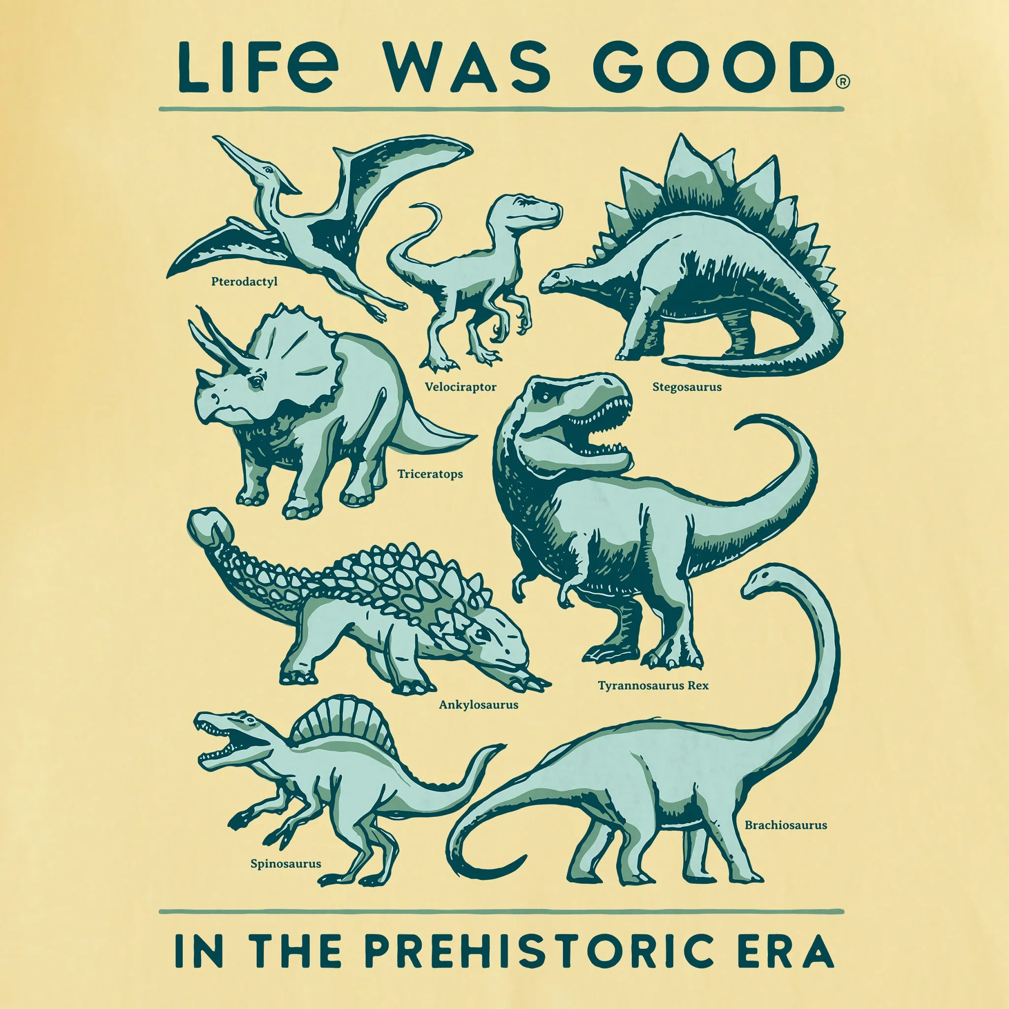 Kids Life was Good Prehistoric Era Short Sleeve Crusher Tee Life is Good