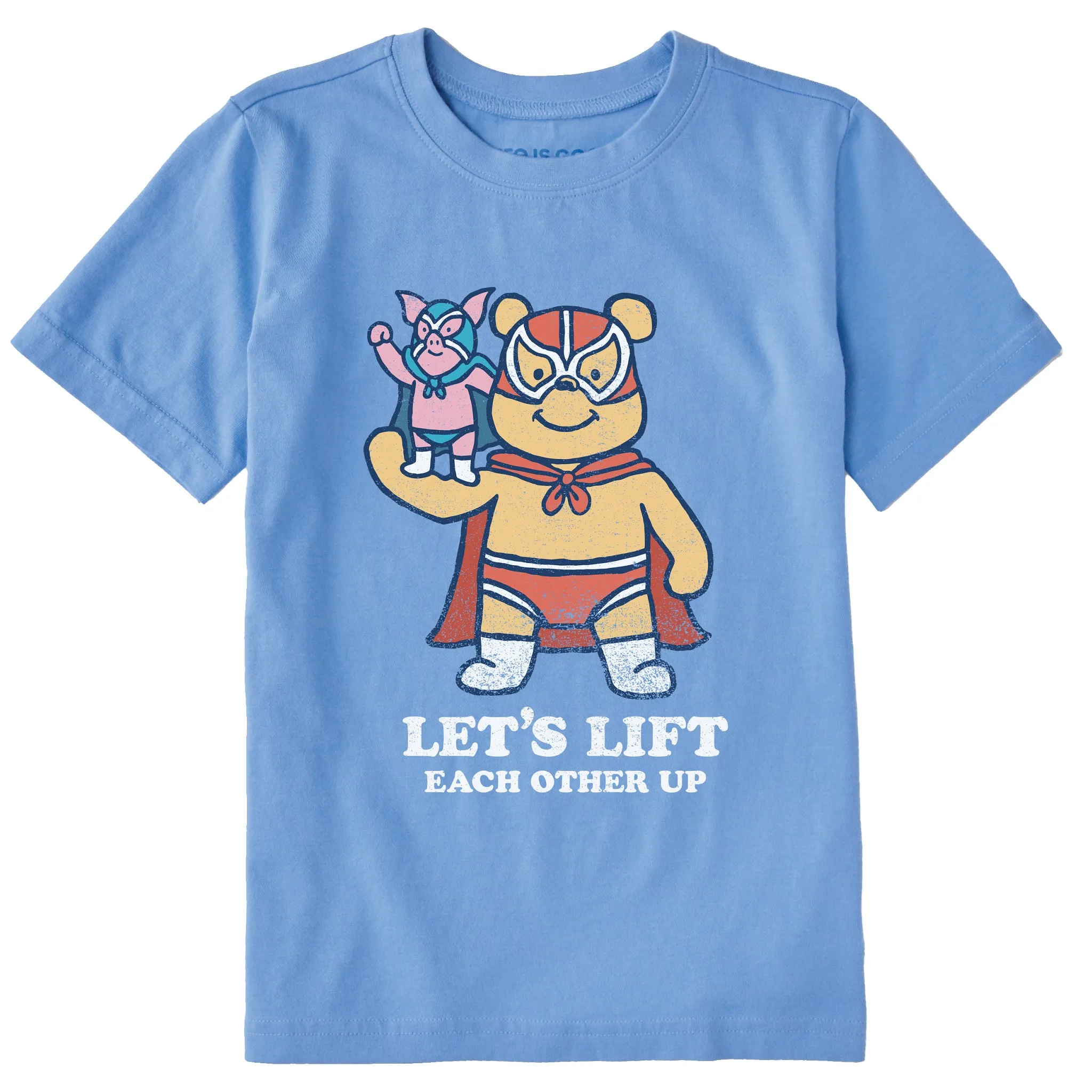 Kids Lift Each Other Up Winnie & P Short Sleeve Crusher Tee Life is Good