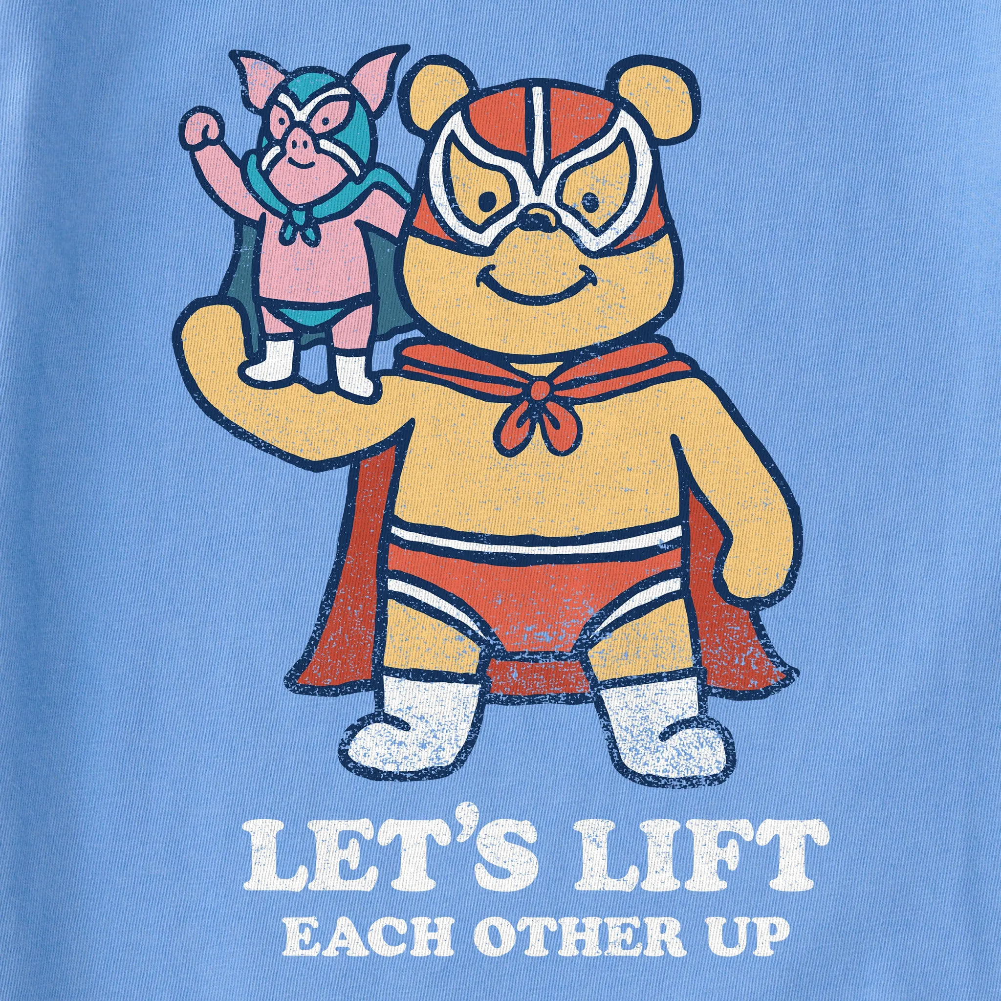 Kids Lift Each Other Up Winnie & P Short Sleeve Crusher Tee Life is Good