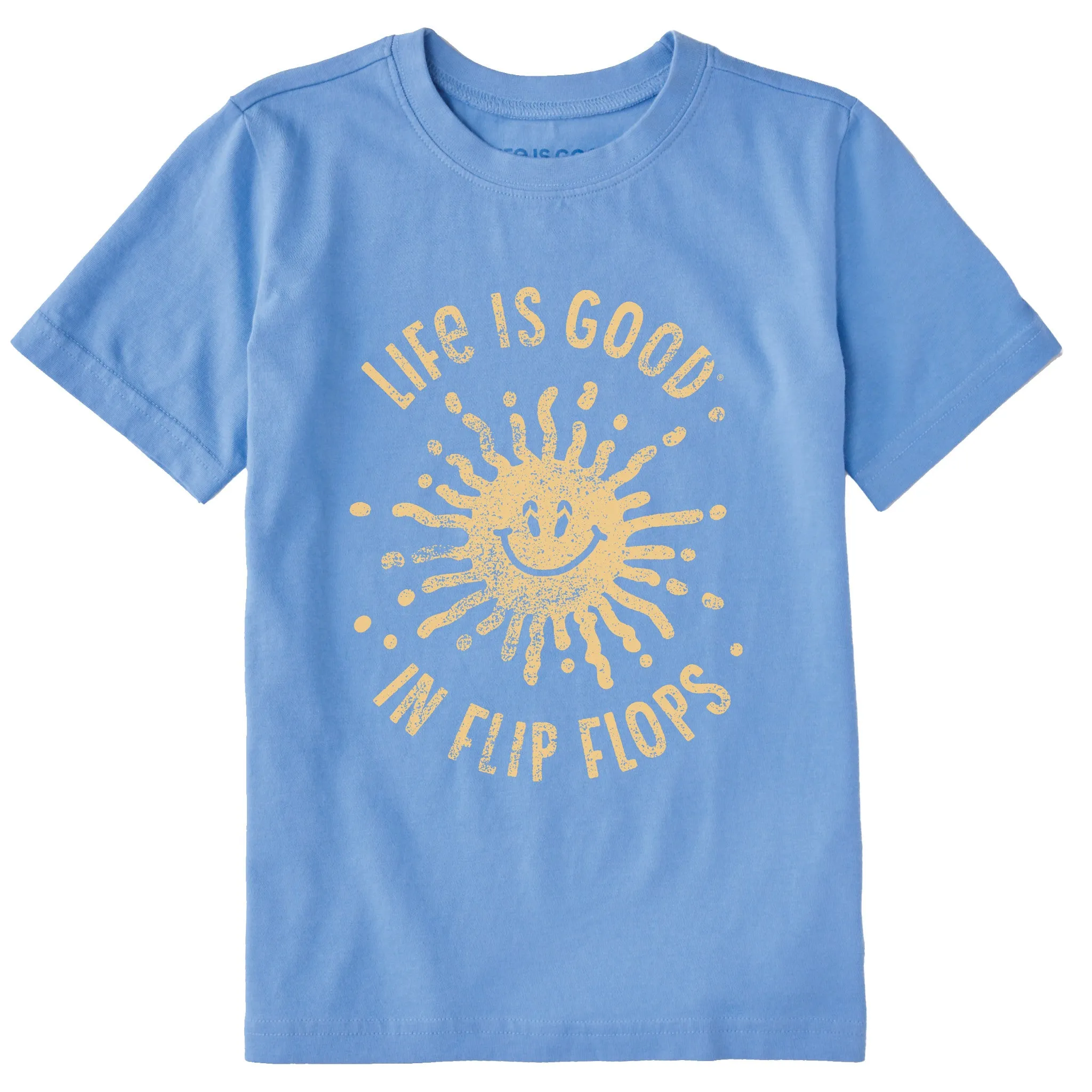 Kids LIG in Flip Flops Sun Short Sleeve Crusher Tee Life is Good