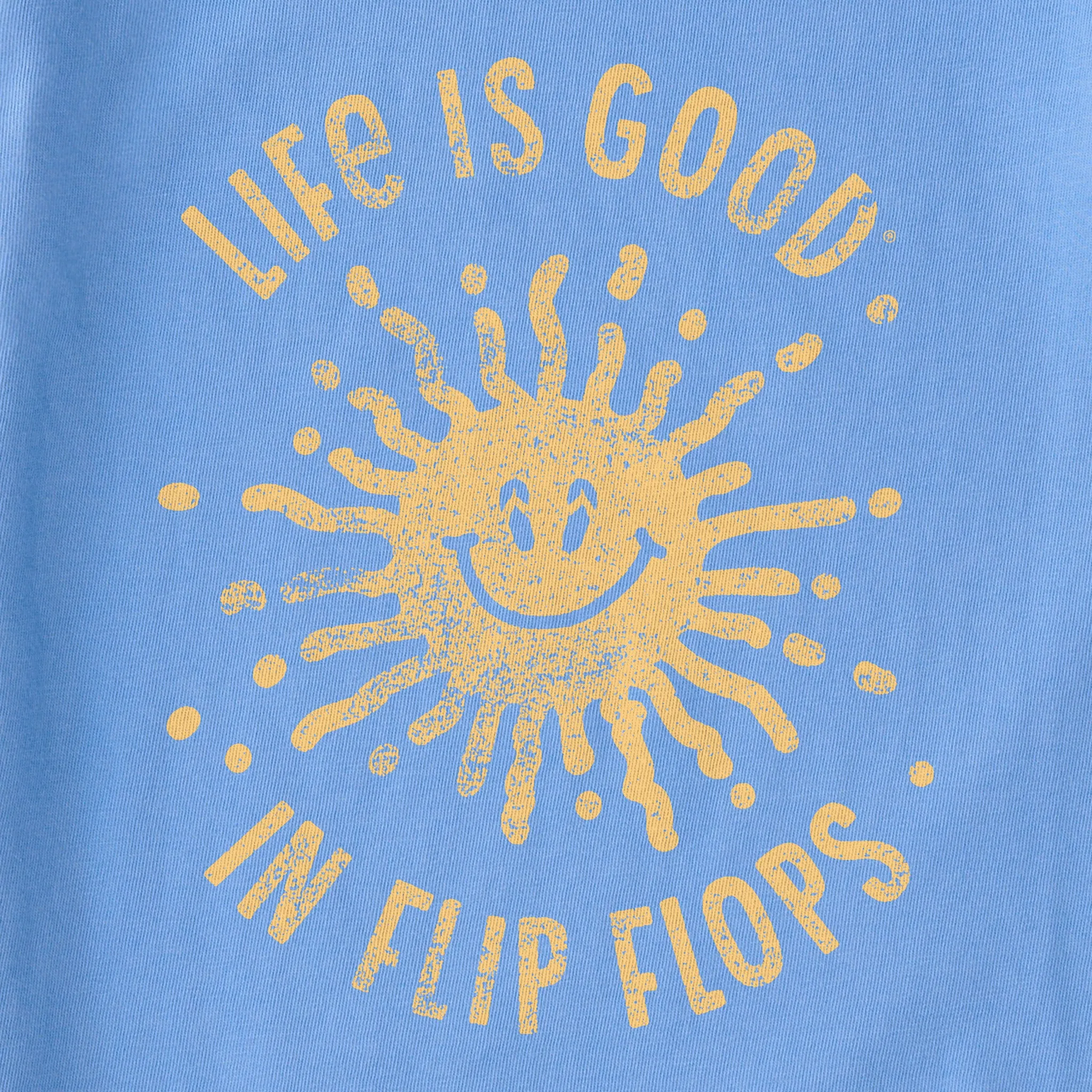 Kids LIG in Flip Flops Sun Short Sleeve Crusher Tee Life is Good
