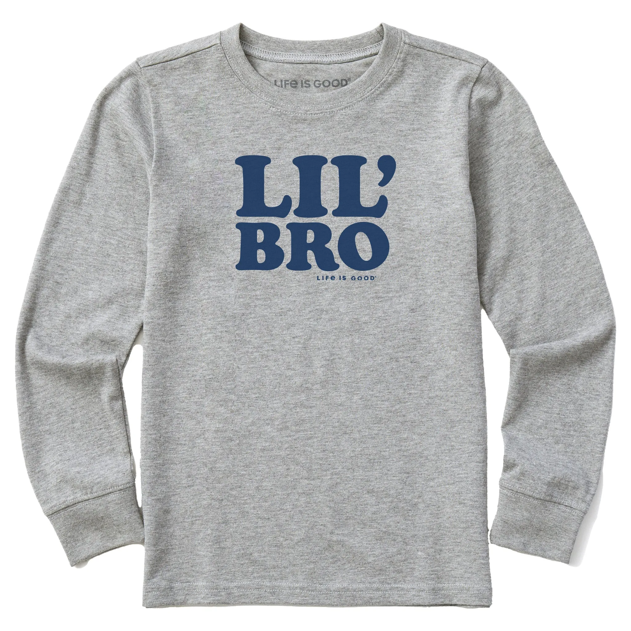 Kids Lil Bro Long Sleeve Crusher Tee Life is Good