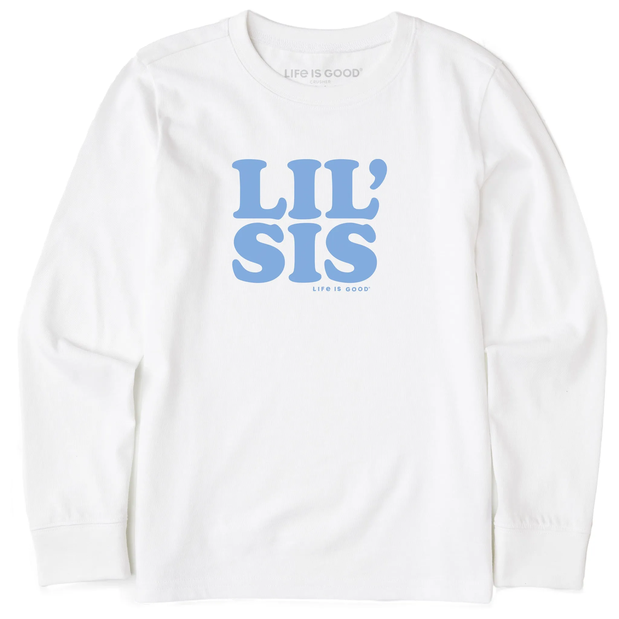 Kids Lil Sis Long Sleeve Crusher Tee Life is Good