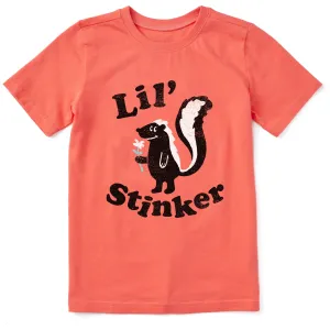 Kids Lil Stinker Skunk Short Sleeve Crusher Tee Life is Good