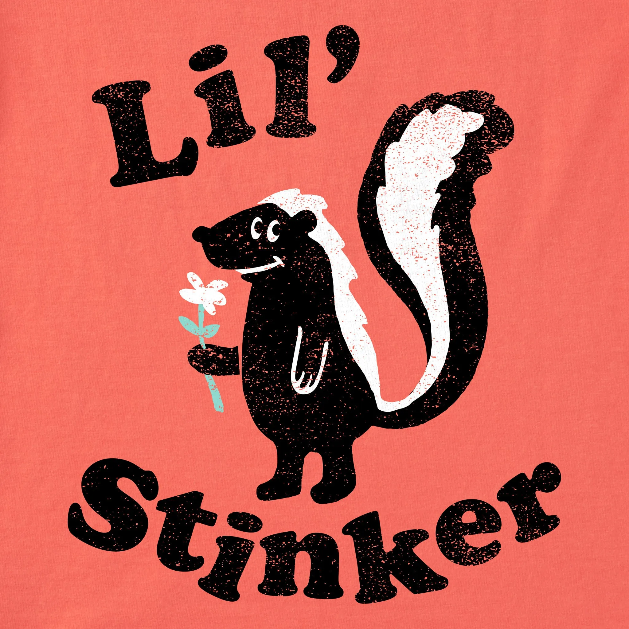 Kids Lil Stinker Skunk Short Sleeve Crusher Tee Life is Good