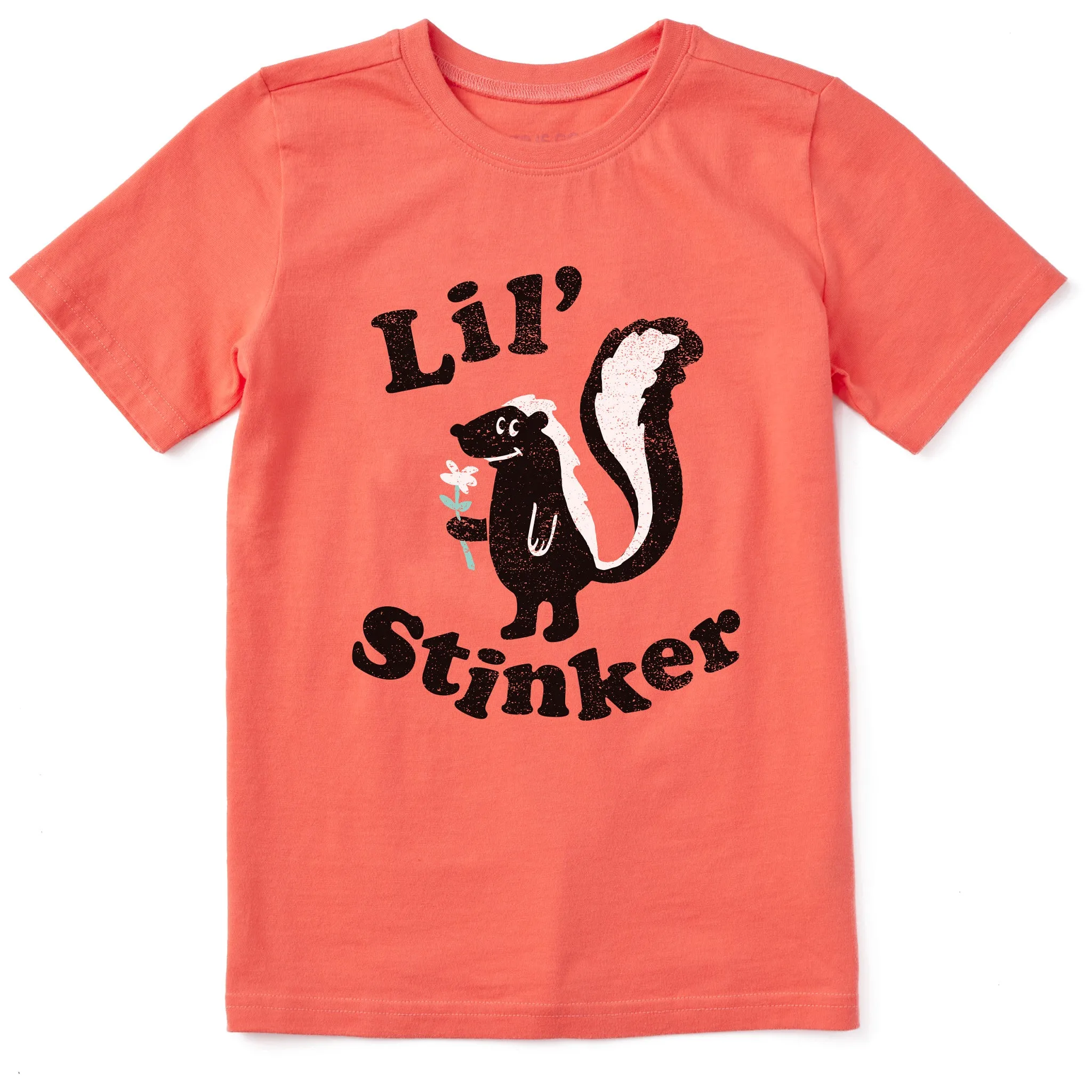 Kids Lil Stinker Skunk Short Sleeve Crusher Tee Life is Good