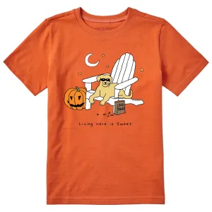 Kids Living the Treat Life Halloween Short Sleeve Crusher Tee Life is Good