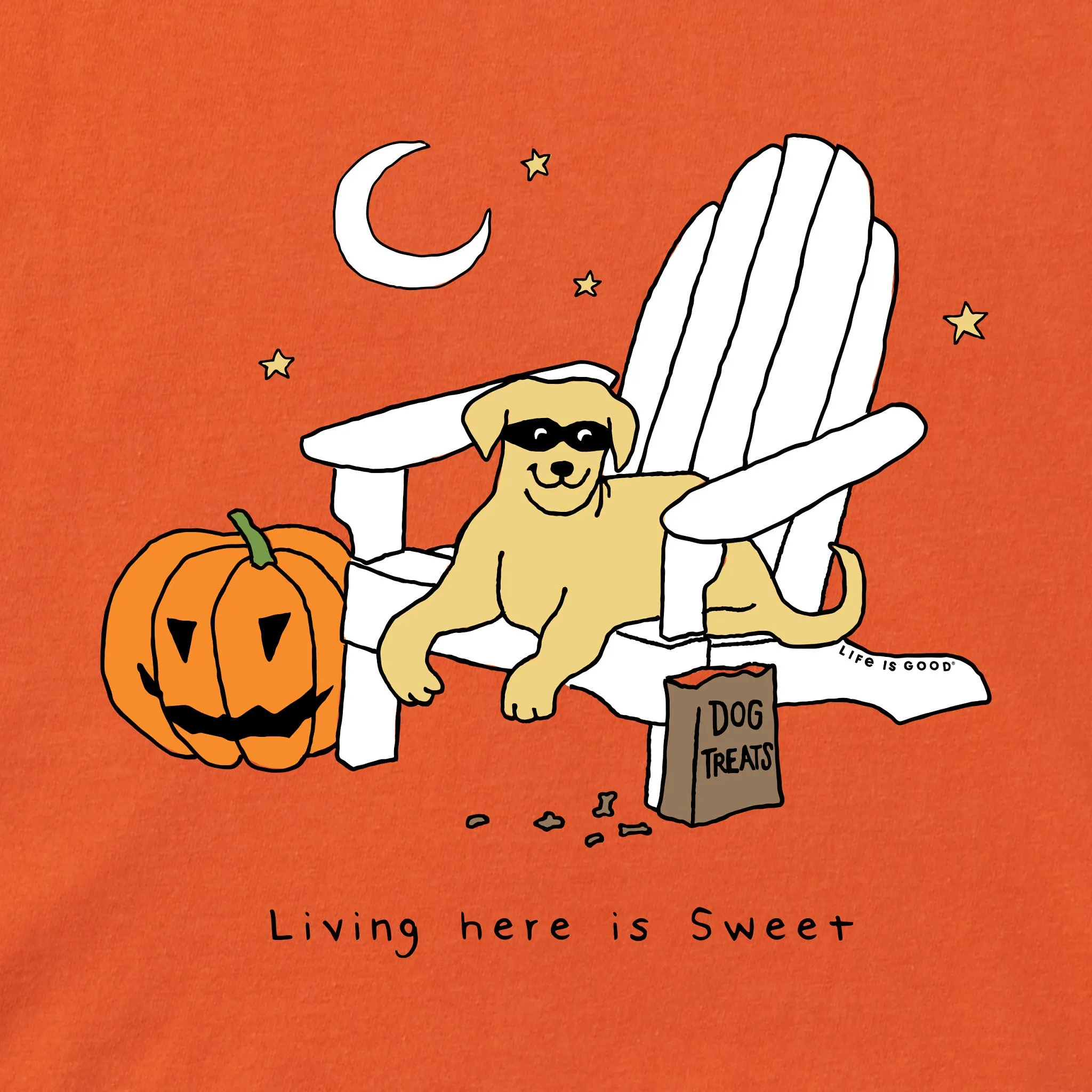 Kids Living the Treat Life Halloween Short Sleeve Crusher Tee Life is Good