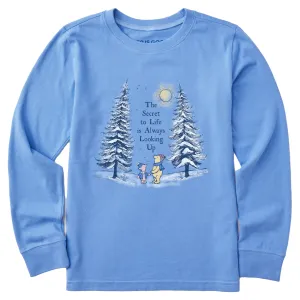 Kids Looking Up Winnie & P Long Sleeve Crusher Tee Life is Good