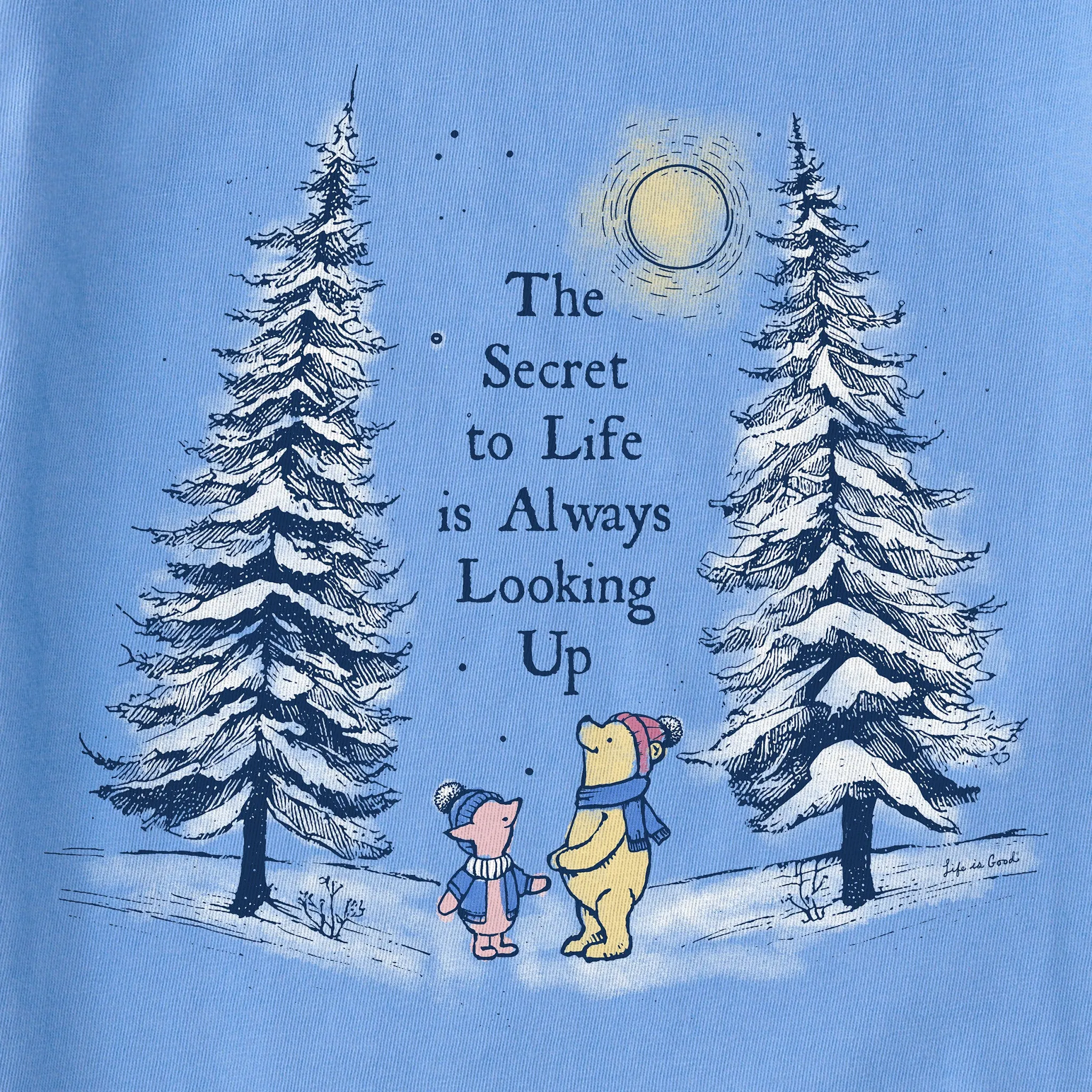 Kids Looking Up Winnie & P Long Sleeve Crusher Tee Life is Good