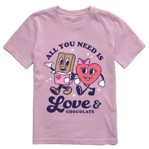 Kids Love & Chocolate Short Sleeve Crusher Tee Life is Good