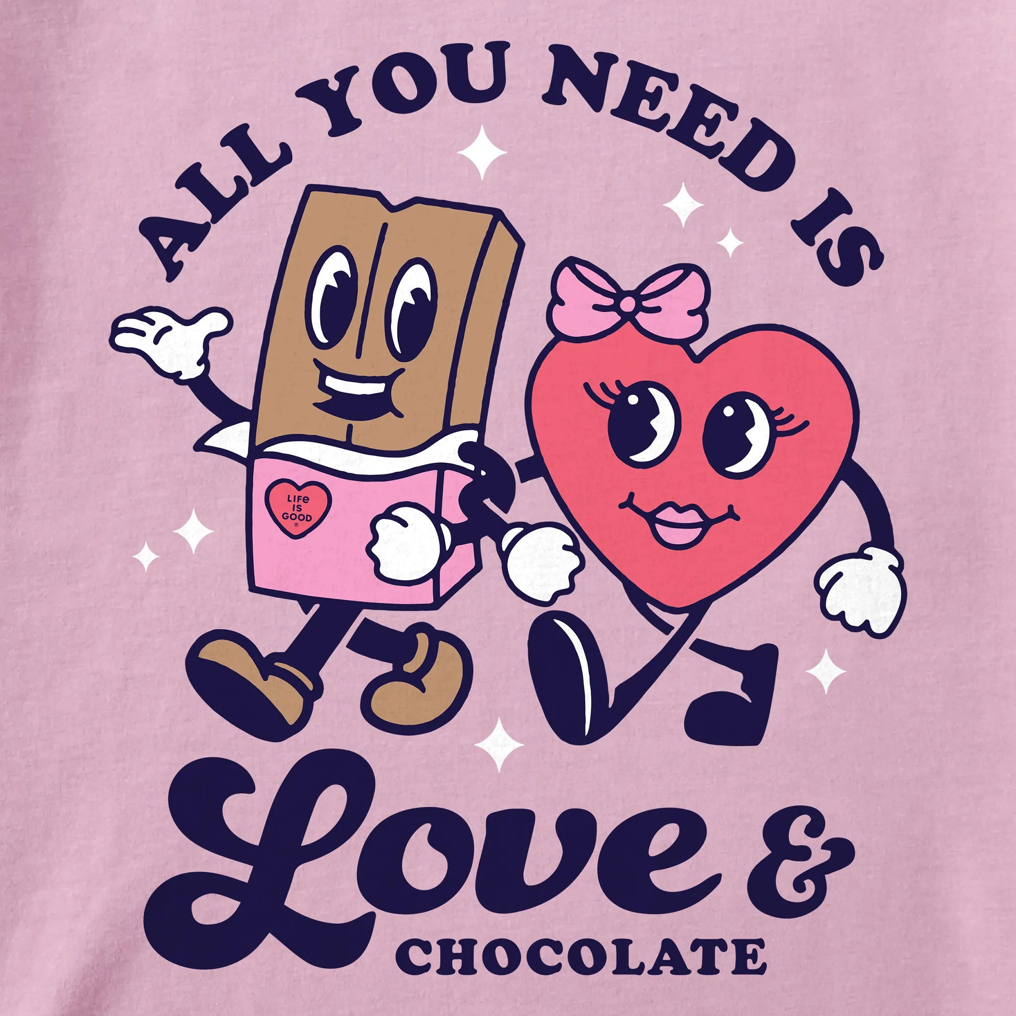 Kids Love & Chocolate Short Sleeve Crusher Tee Life is Good