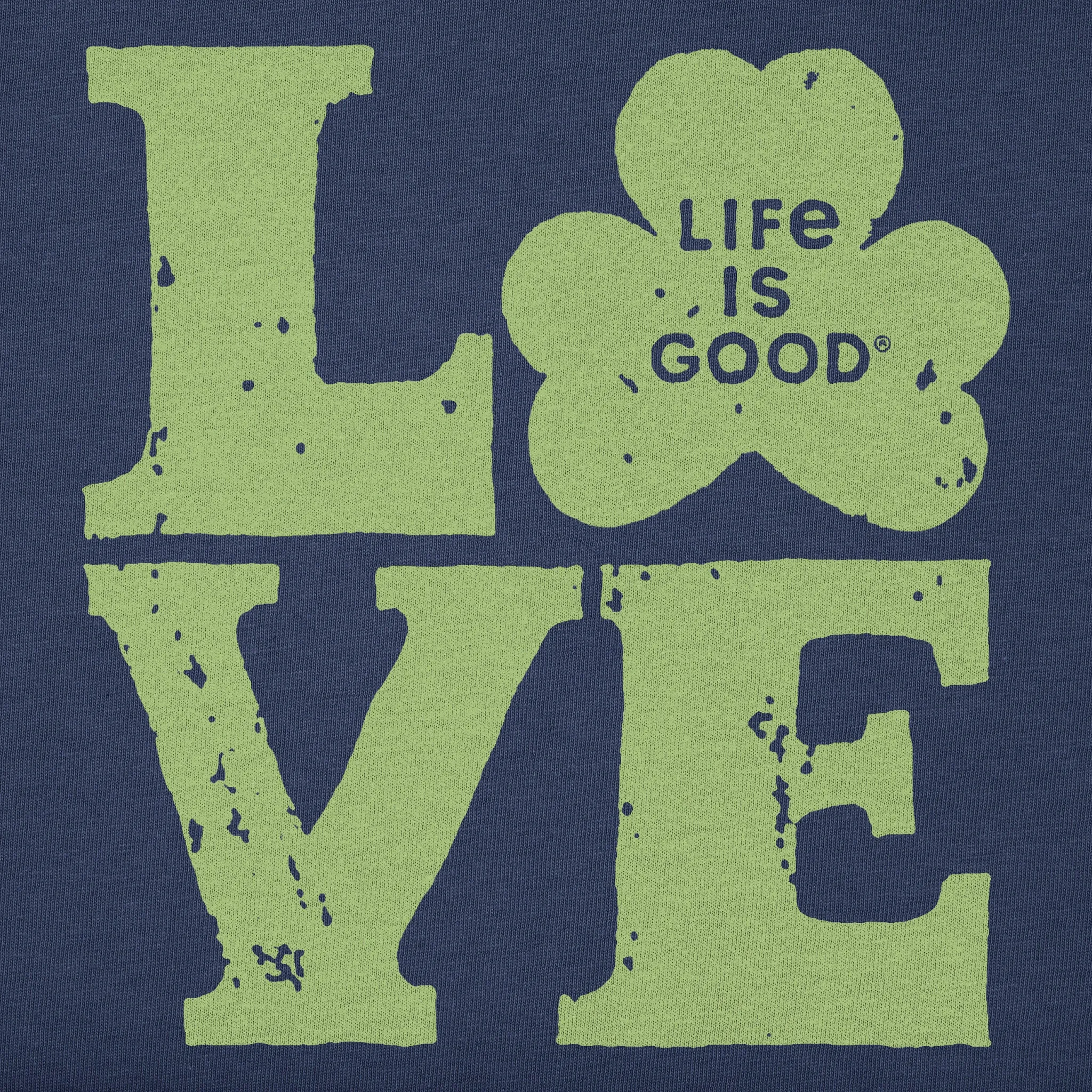 Kids Love Clover Short Sleeve Crusher Tee Life is Good