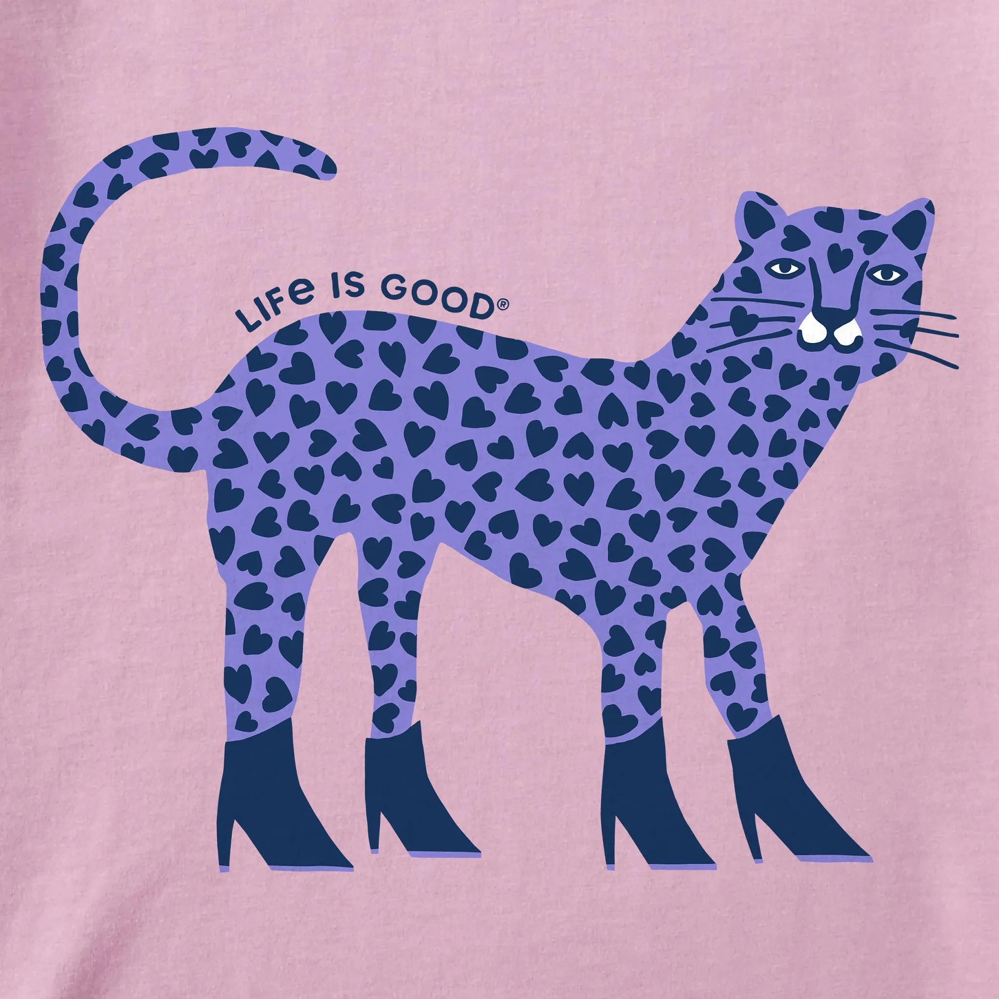 Kids Love Leopard Short Sleeve Crusher Tee Life is Good