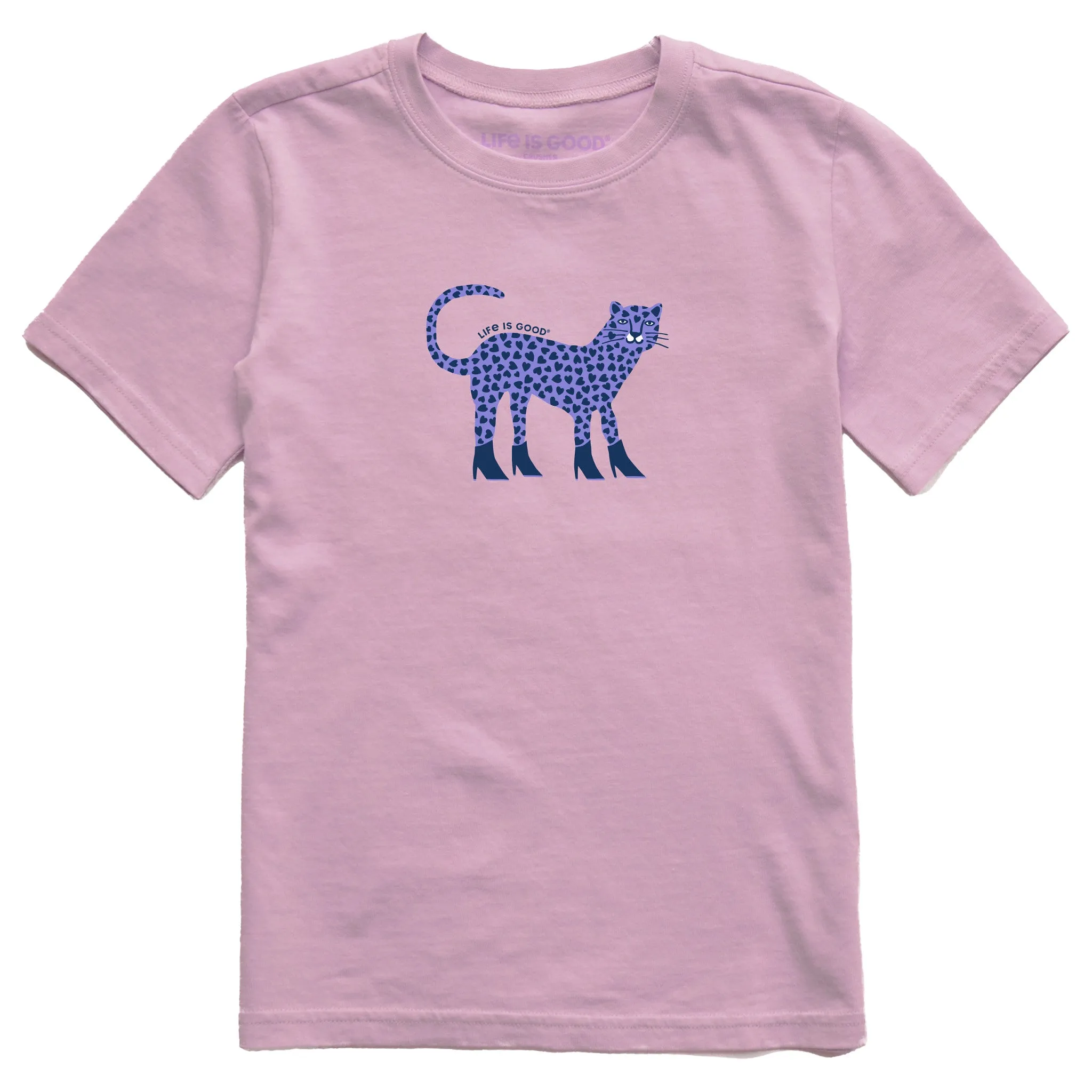 Kids Love Leopard Short Sleeve Crusher Tee Life is Good
