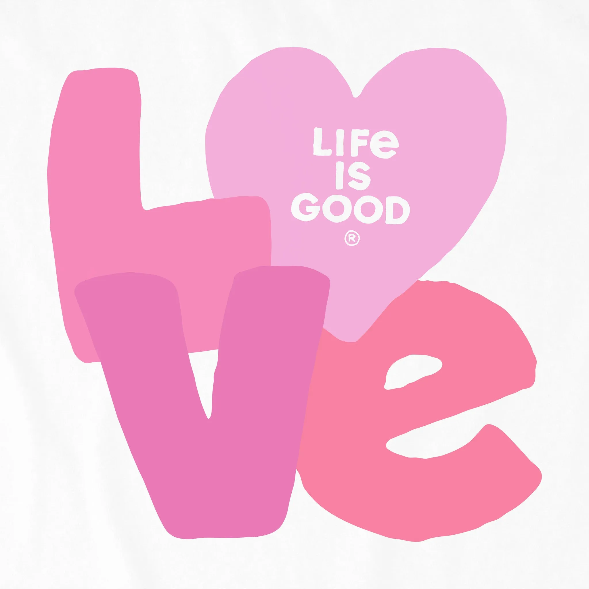 Kids Love Letters Short Sleeve Crusher Tee Life is Good