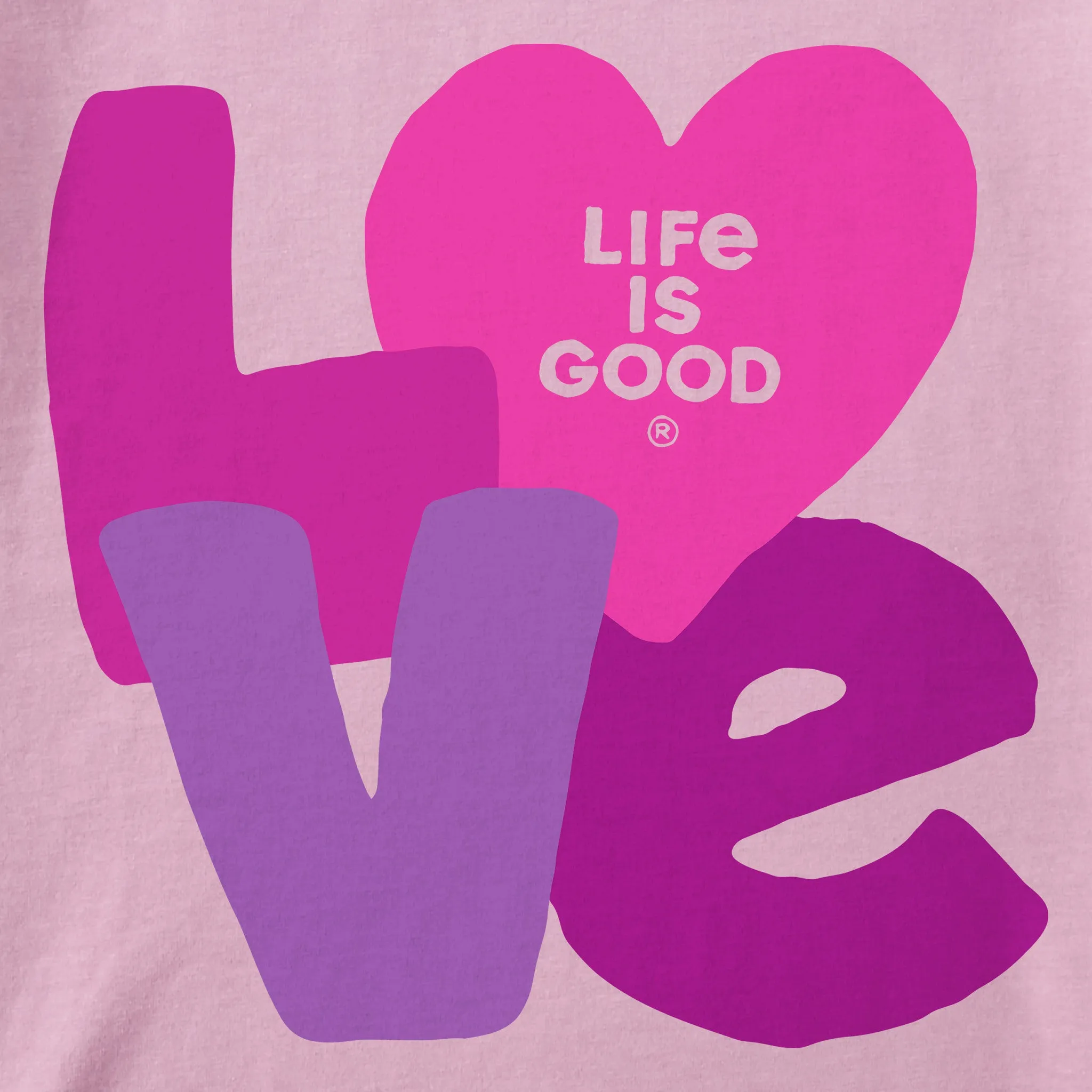 Kids Love Letters Short Sleeve Crusher Tee Life is Good