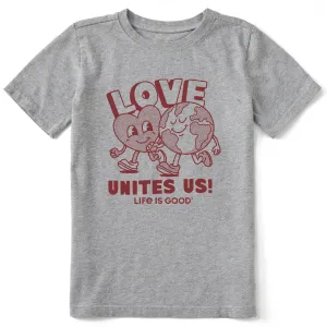 Kids Love Unites Us Globe Short Sleeve Crusher Tee Life is Good