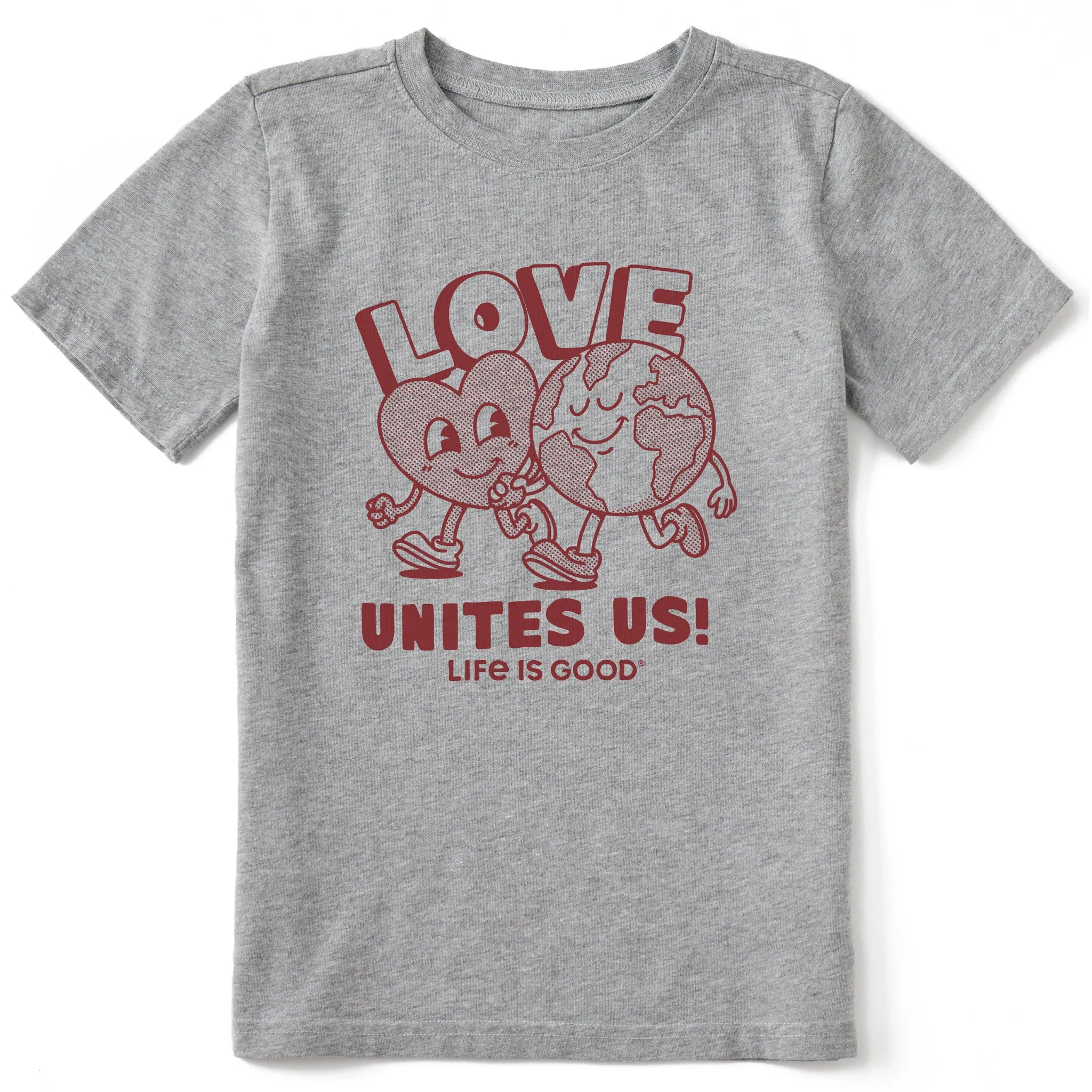 Kids Love Unites Us Globe Short Sleeve Crusher Tee Life is Good