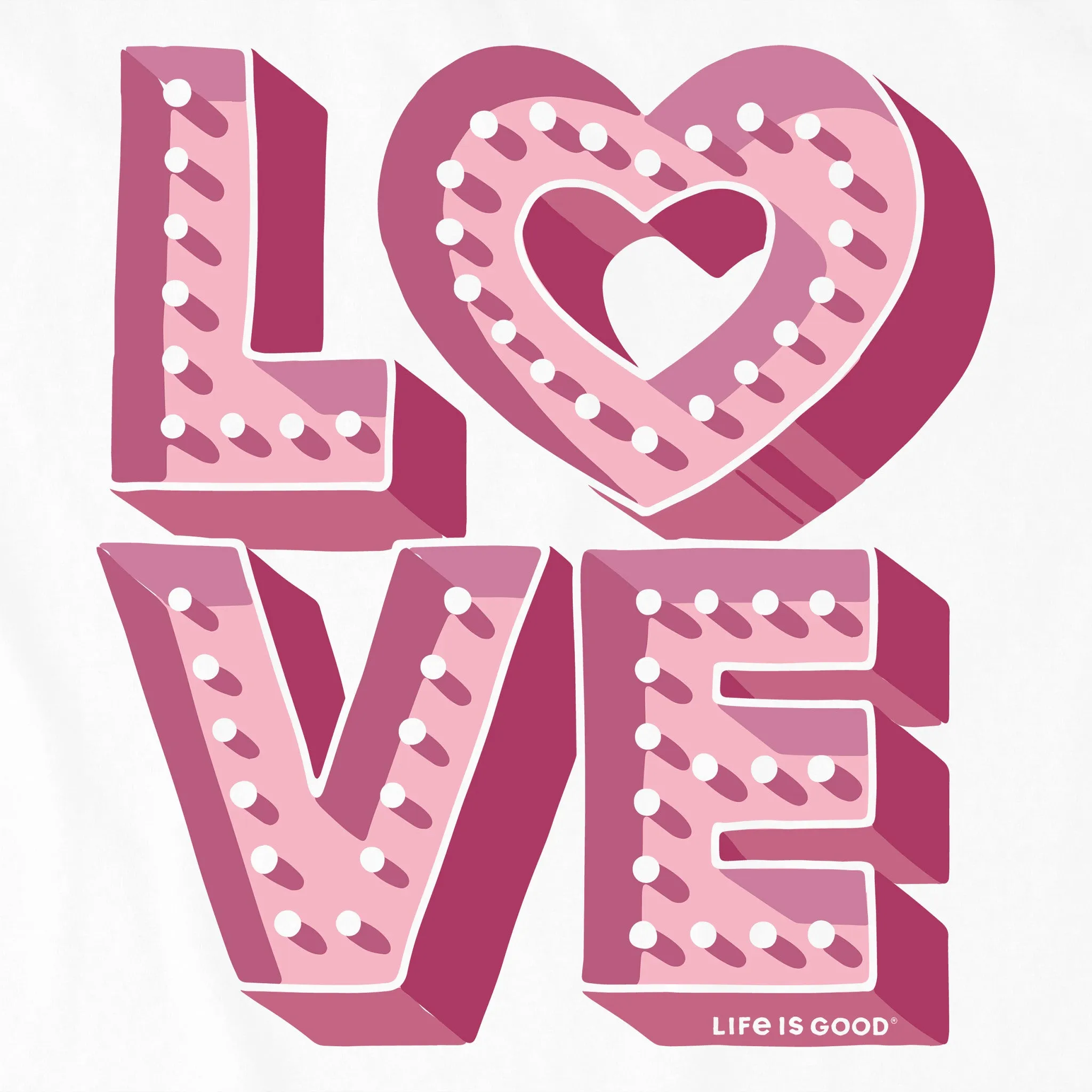Kids Love Up in Lights Short Sleeve Crusher Tee Life is Good