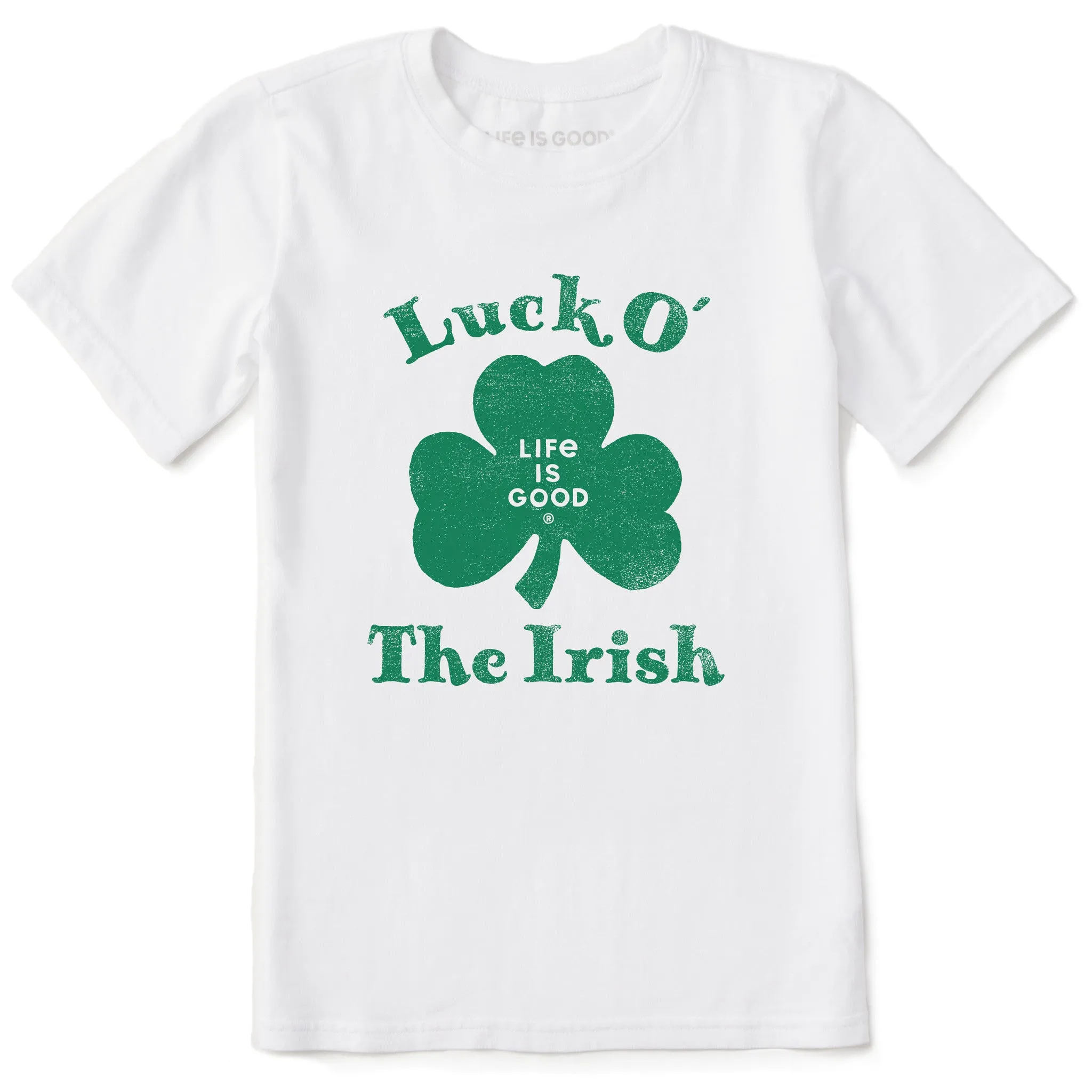 Kids Luck O' The Irish Short Sleeve Crusher Tee Life is Good