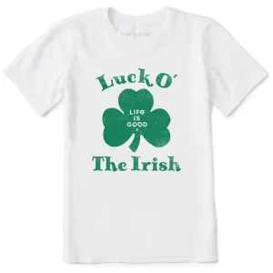 Kids Luck O' The Irish Short Sleeve Crusher Tee Life is Good