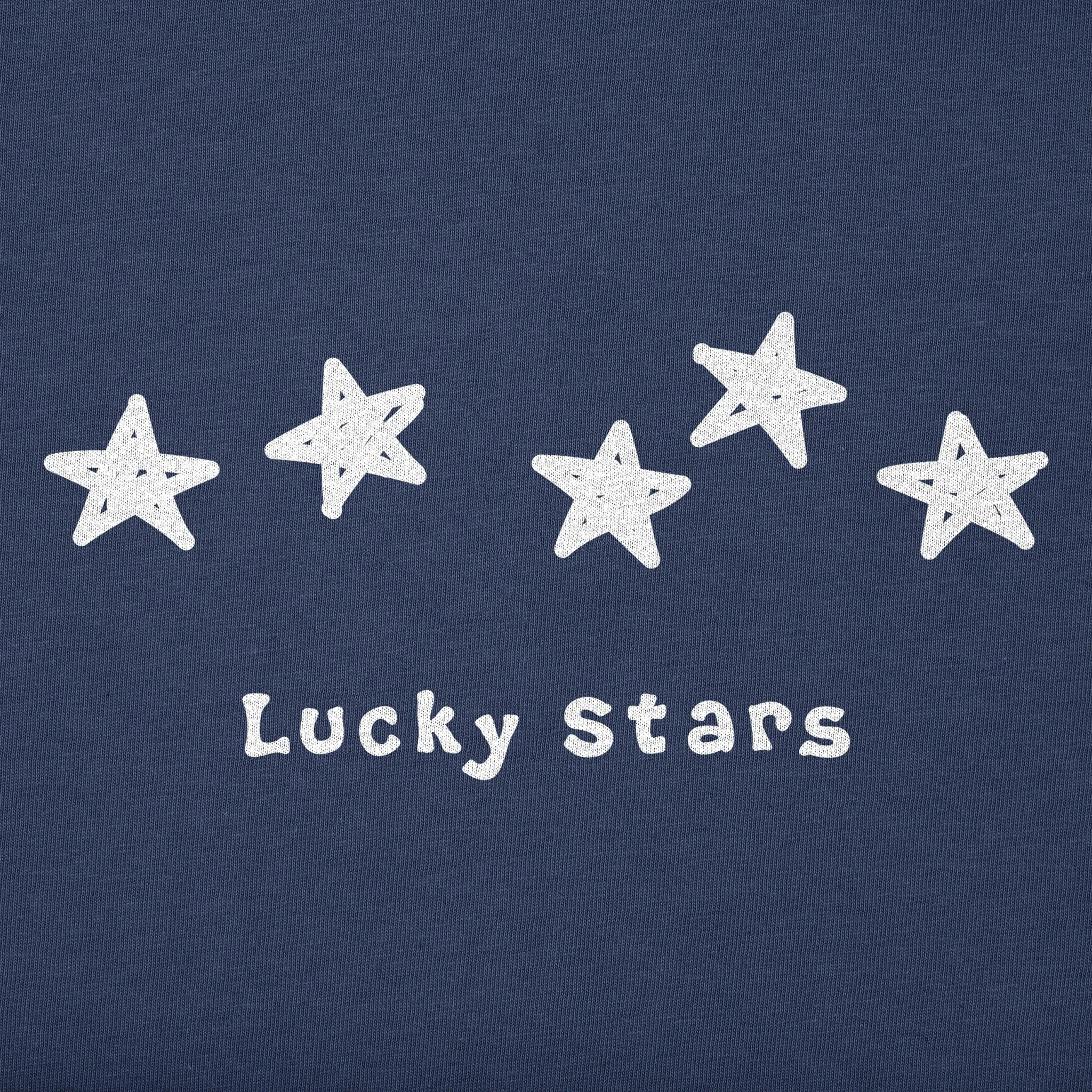 Kids Lucky Stars Short Sleeve Crusher Tee Life is Good