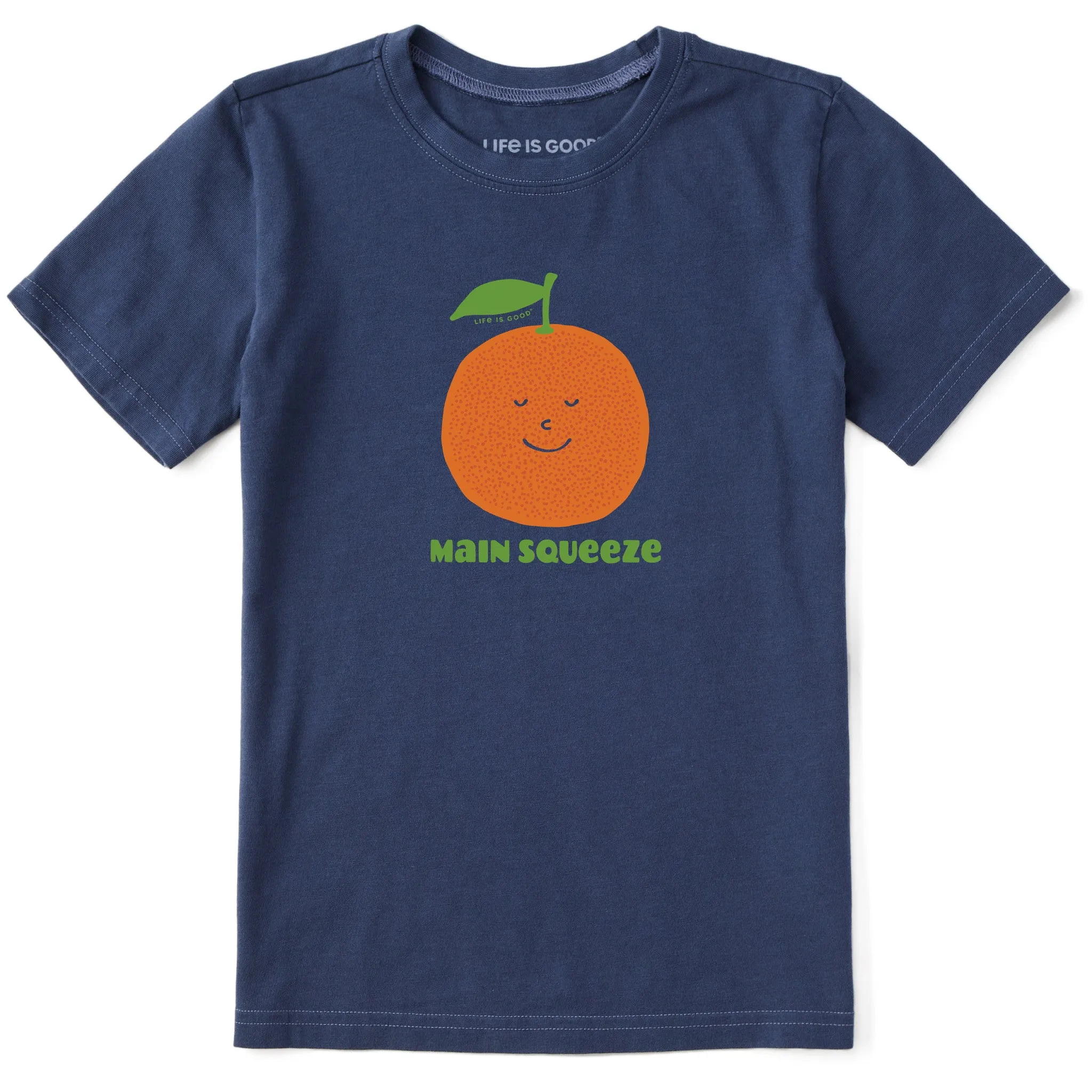 Kids Main Squeeze Orange Short Sleeve Crusher Tee Life is Good